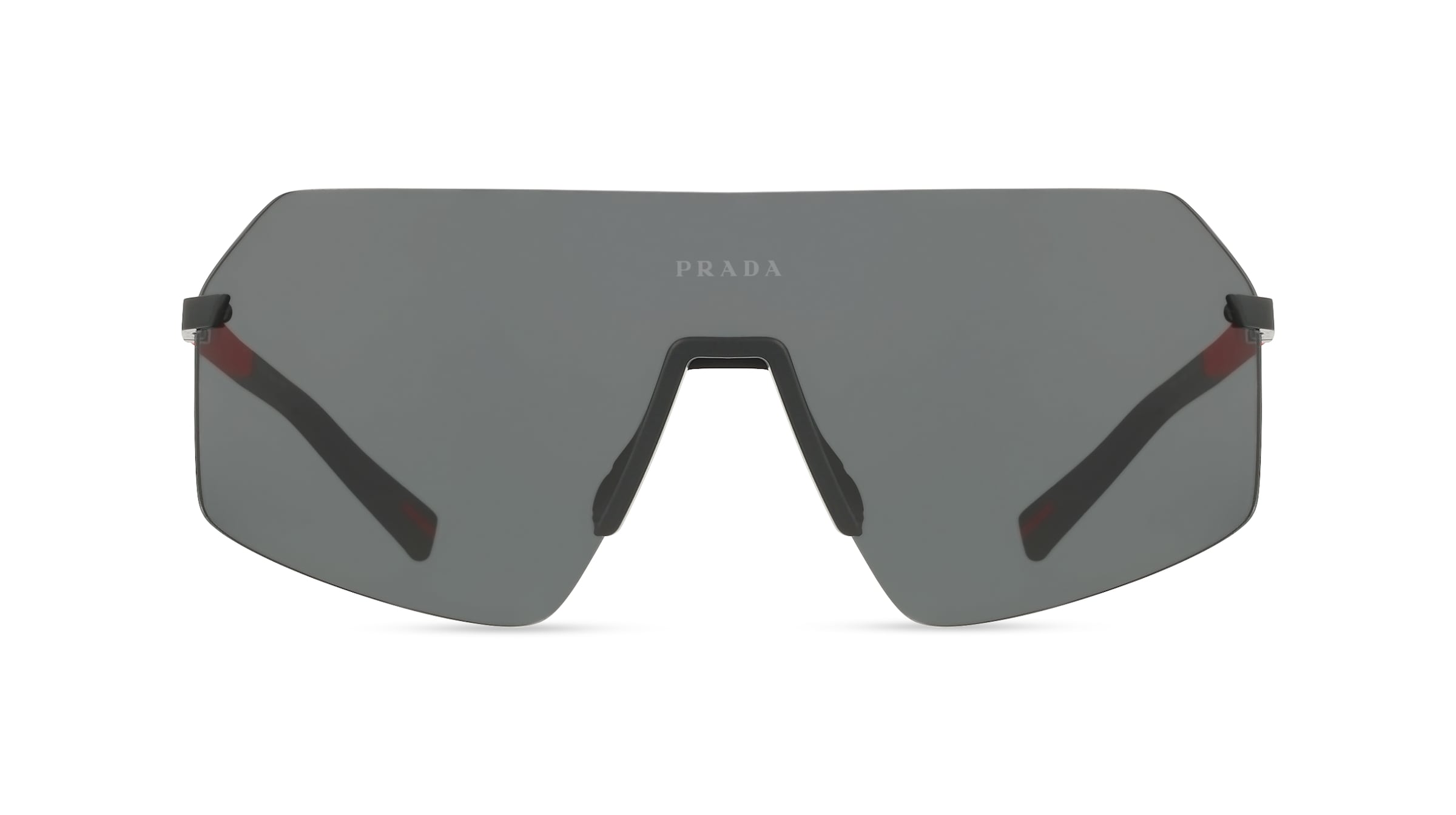 Prada Linea Rossa 0PS B50S Herren-Sonnenbrille Randlos Quadratisch Metall-Gestell, schwarz