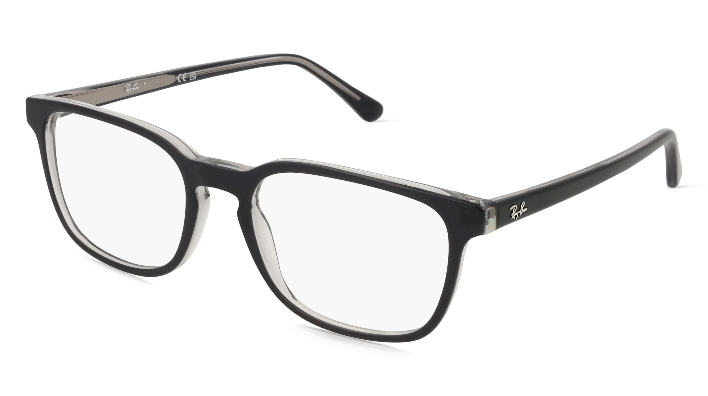 Ray-Ban 0RX5418 Unisex-Brille inkl. Gläser Vollrand Quadratisch Acetat-Gestell 54/19/145, Grau