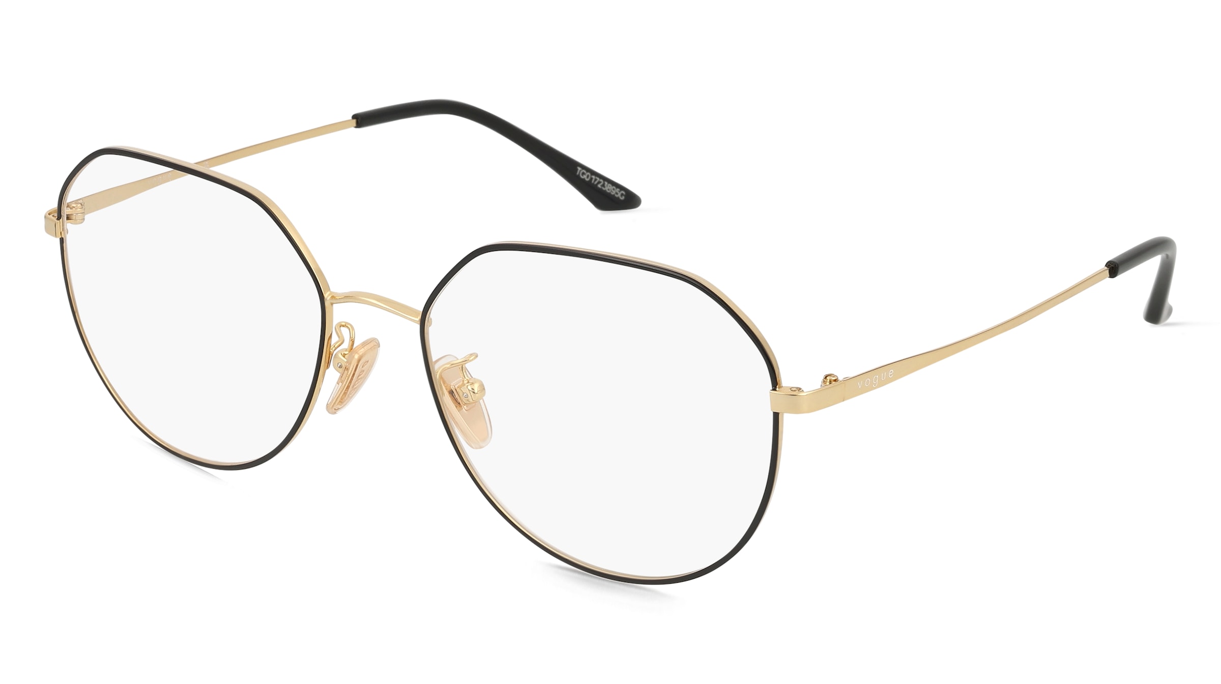 Vogue 0VO4301D Damen-Brille inkl. Gläser Vollrand Quadratisch Metall-Gestell 55/18/145, Schwarz