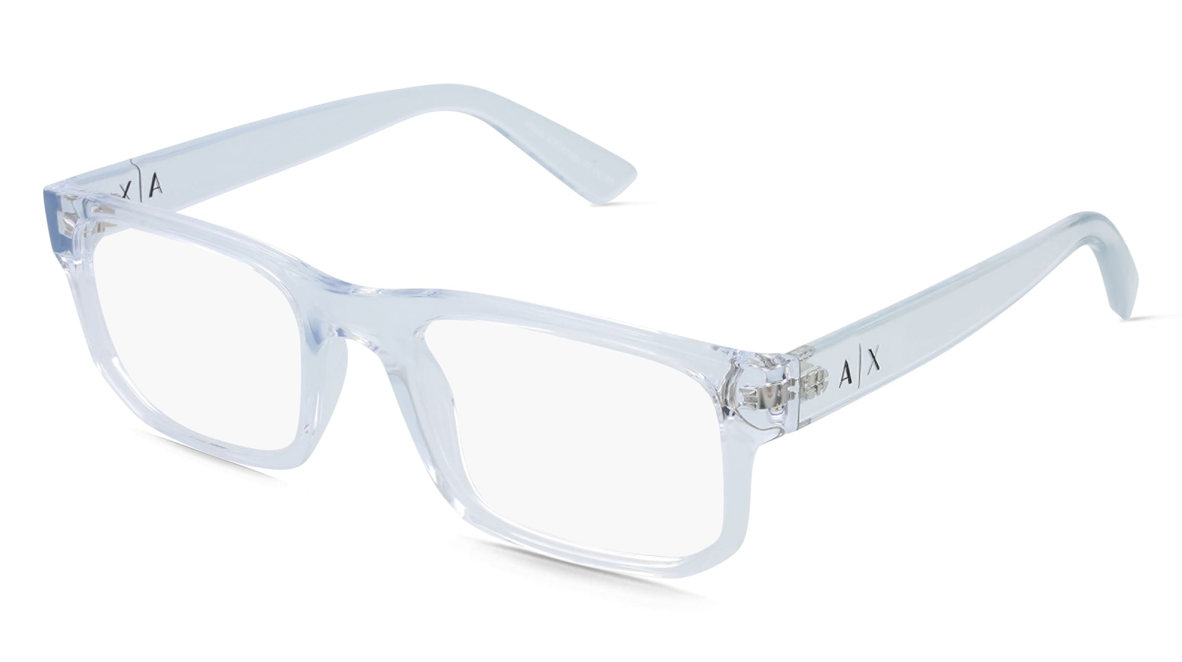 Emporio Armani 0AX3135 Herren-Brille inkl. Gläser Vollrand Eckig Kunststoff-Gestell 54/20/145, Transparent