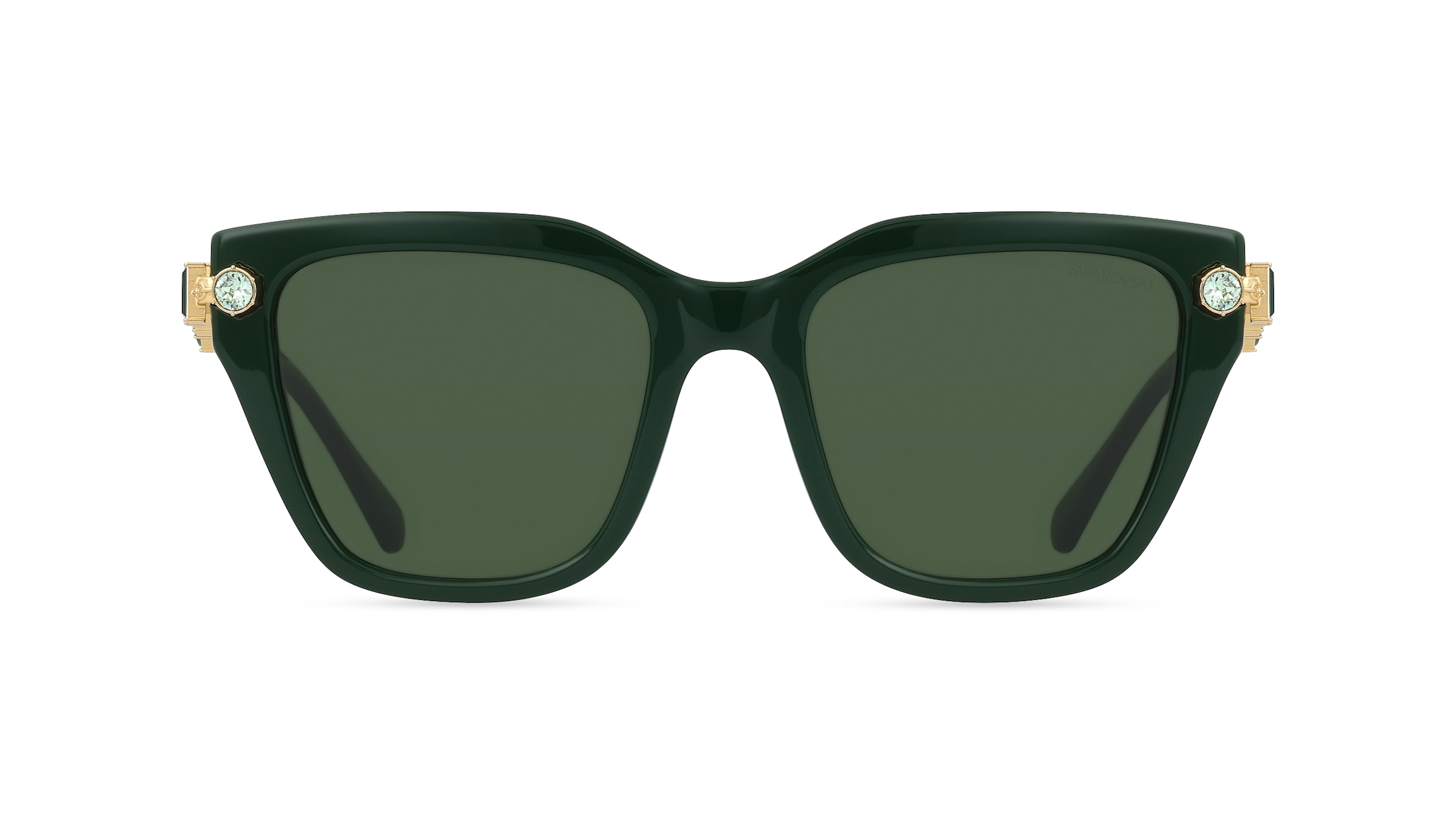 Swarovski SK6041 Damen-Sonnenbrille Vollrand Geometrisch Acetat-Gestell, Grün