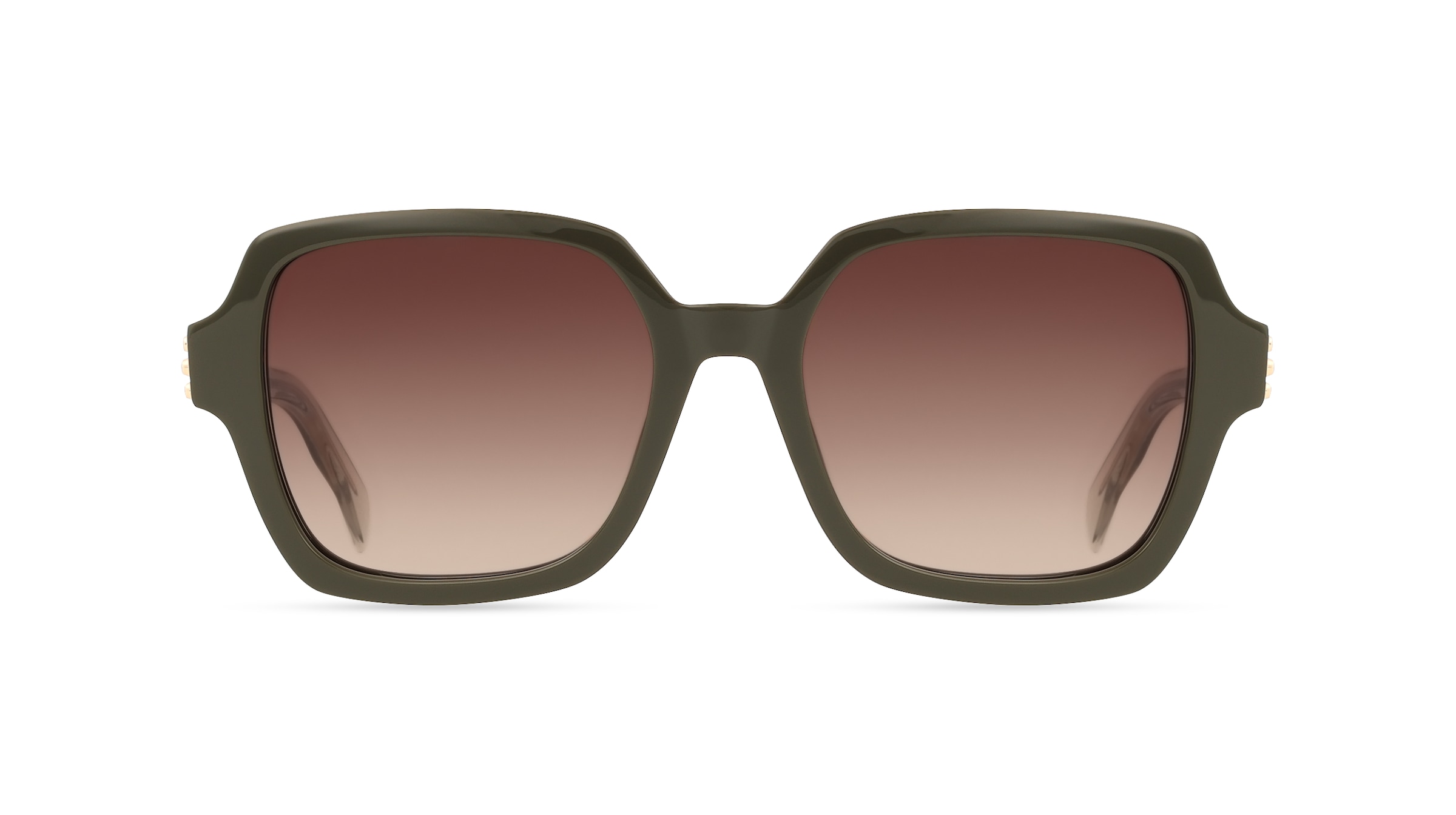 Zadig & Voltaire SZV473 Damen-Sonnenbrille Vollrand Quadratisch Kunststoff-Gestell, Grün