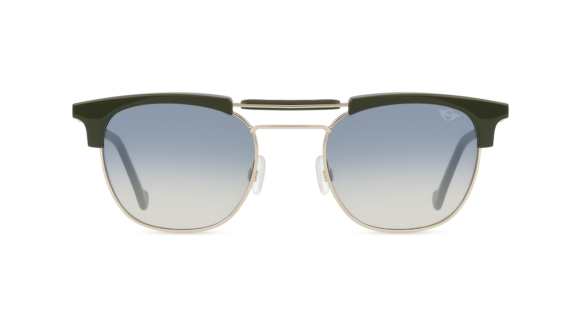 MINI EYEWEAR 747013 Herren-Sonnenbrille Vollrand Browline Metall-Gestell, grün