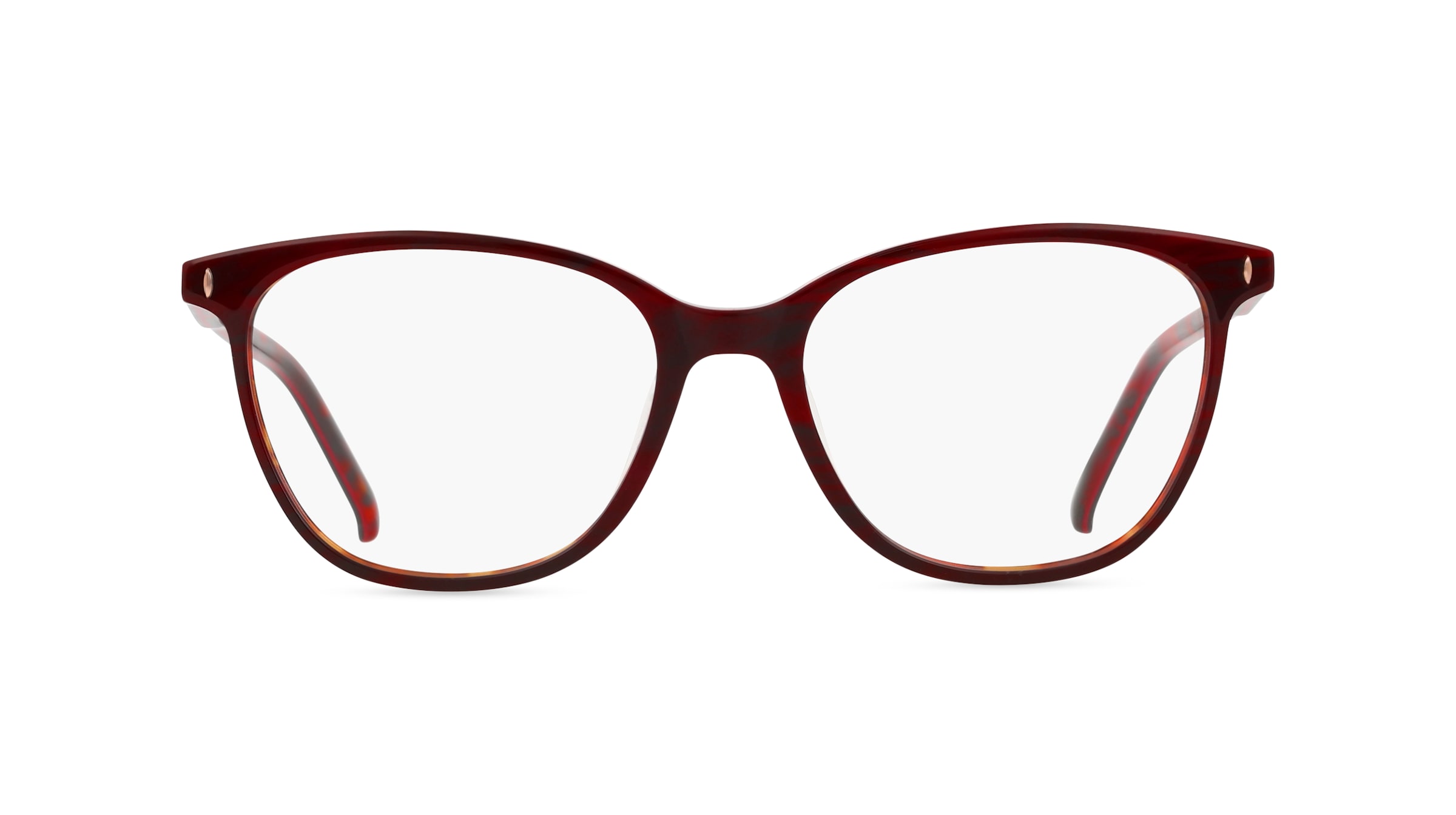 Fielmann 2215 FLEX CL Damen-Brille inkl. Gläser Vollrand Eckig Acetat-Gestell 52mm/17mm/140mm, rot