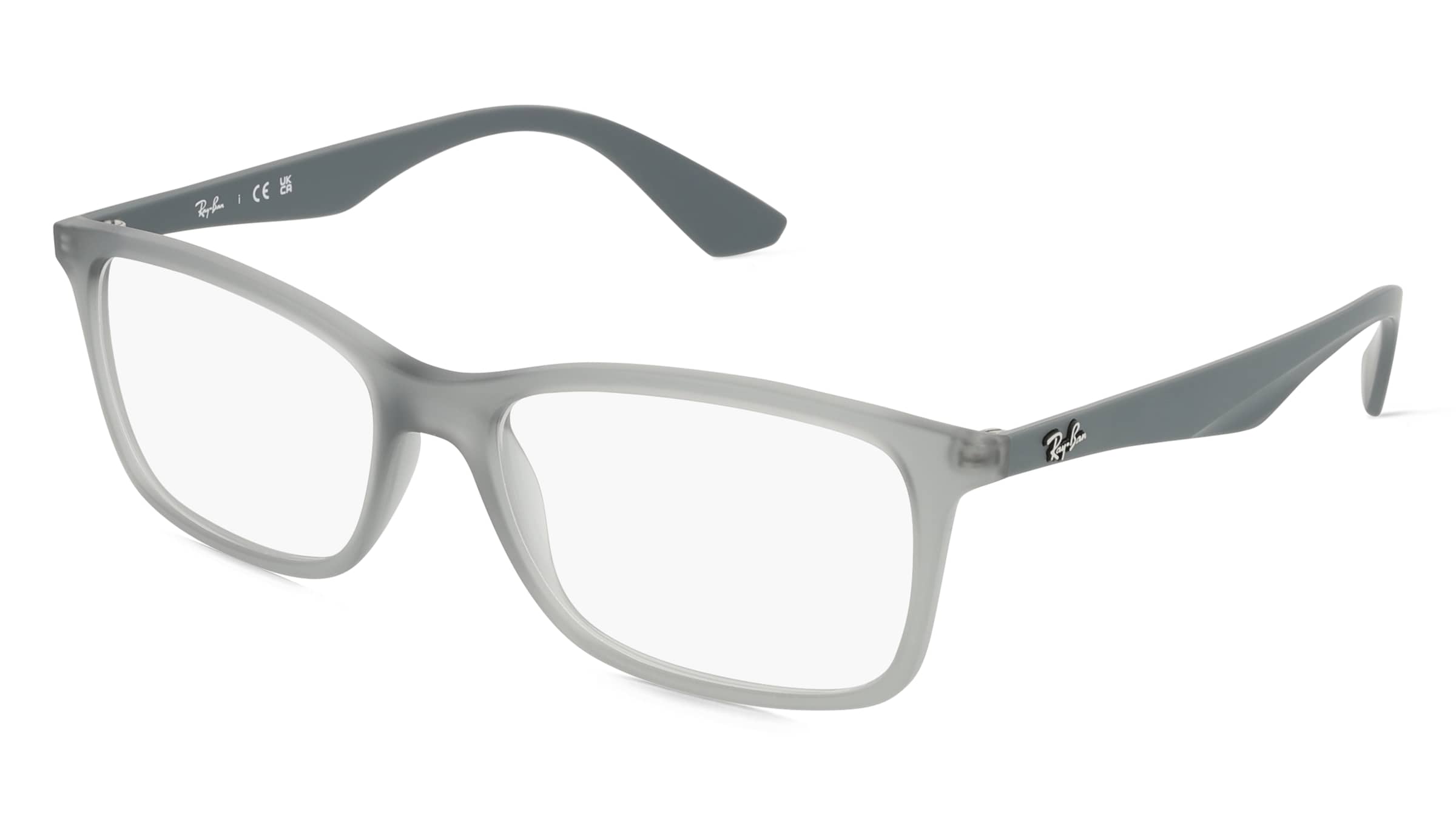 Ray-Ban RX7047 Herren-Brille inkl. Gläser Vollrand Quadratisch Kunststoff-Gestell 54/17/140, Grau