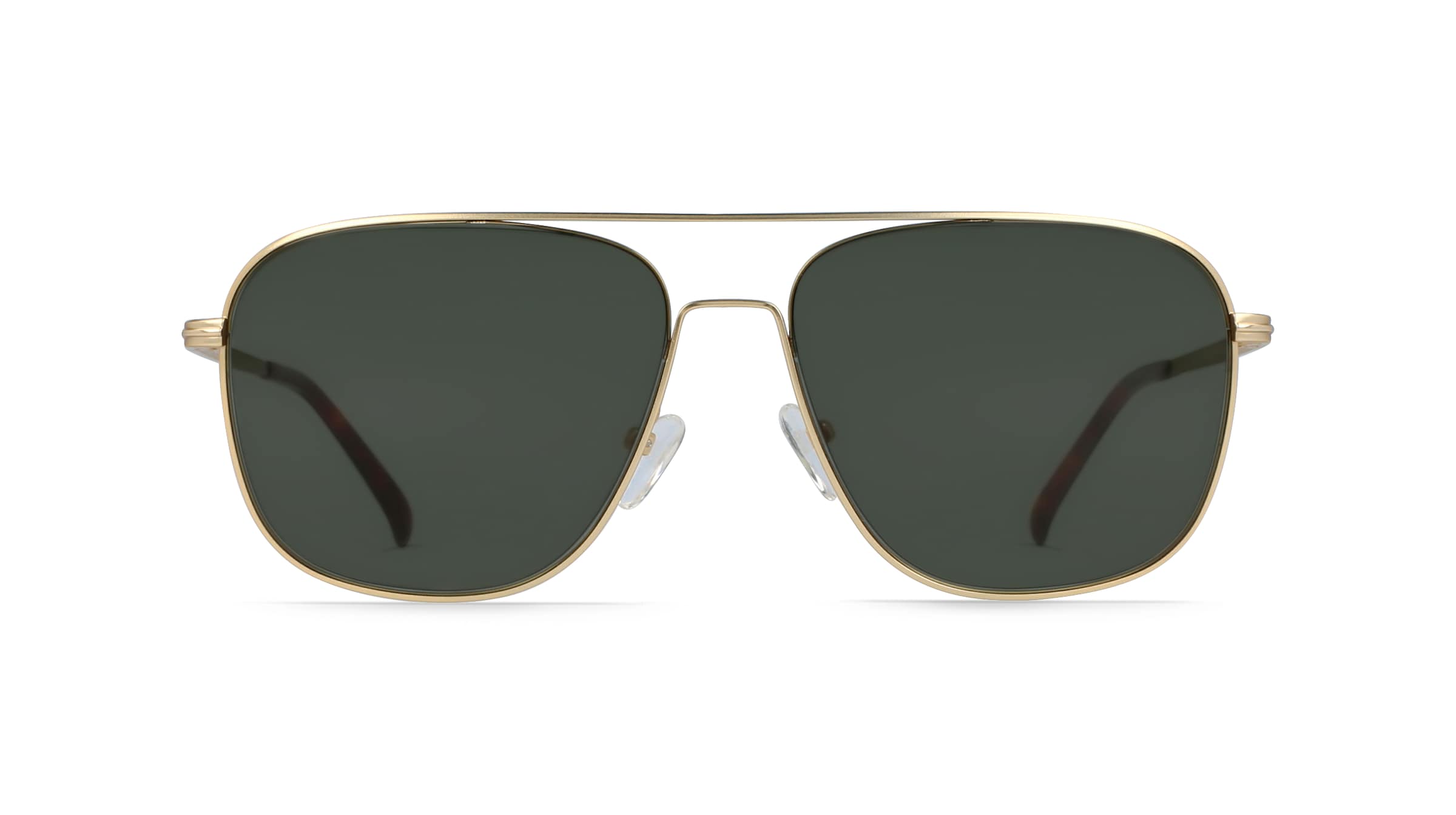 Fielmann BD 431 SUN CL Unisex-Sonnenbrille Vollrand Eckig Edelstahl-Gestell, gold