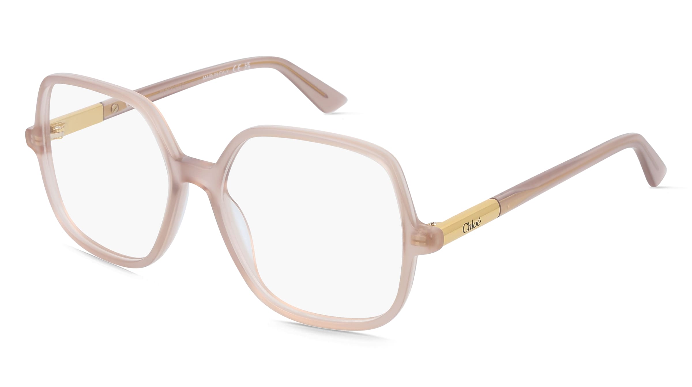 Chloé CH0368O Damen-Brille inkl. Gläser Vollrand Geometrisch Acetat-Gestell 54/16/140, Beige