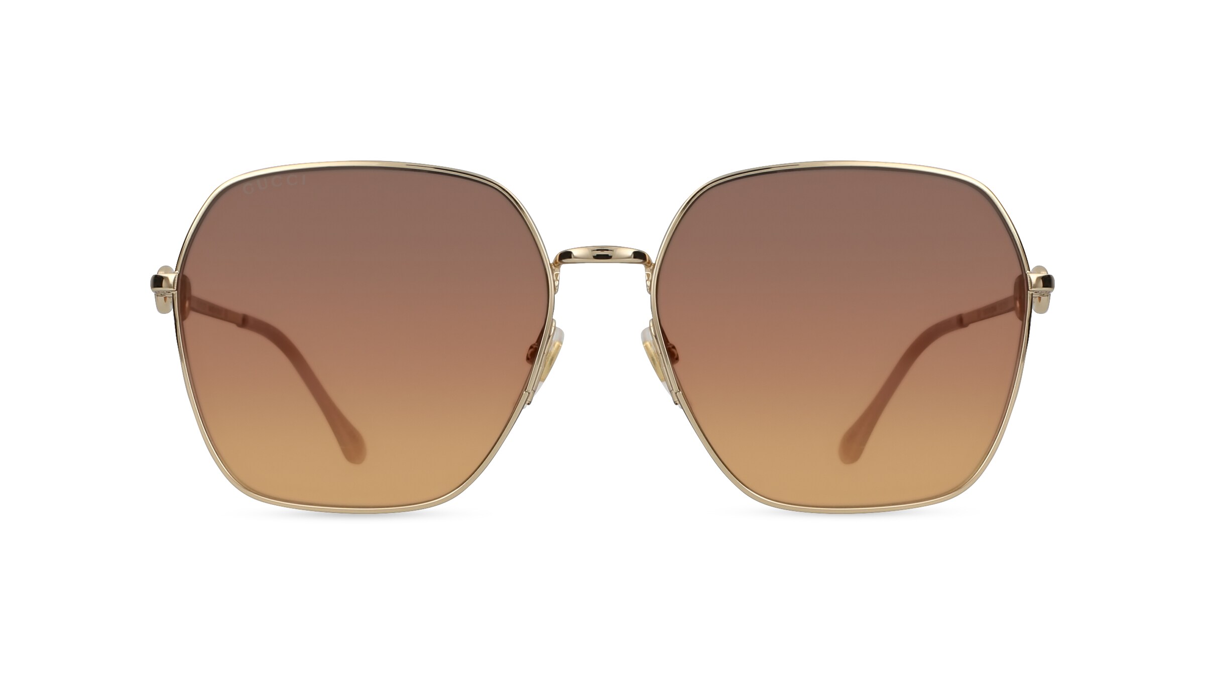 Gucci GG0882SA Damen-Sonnenbrille Vollrand Eckig Metall-Gestell, gold