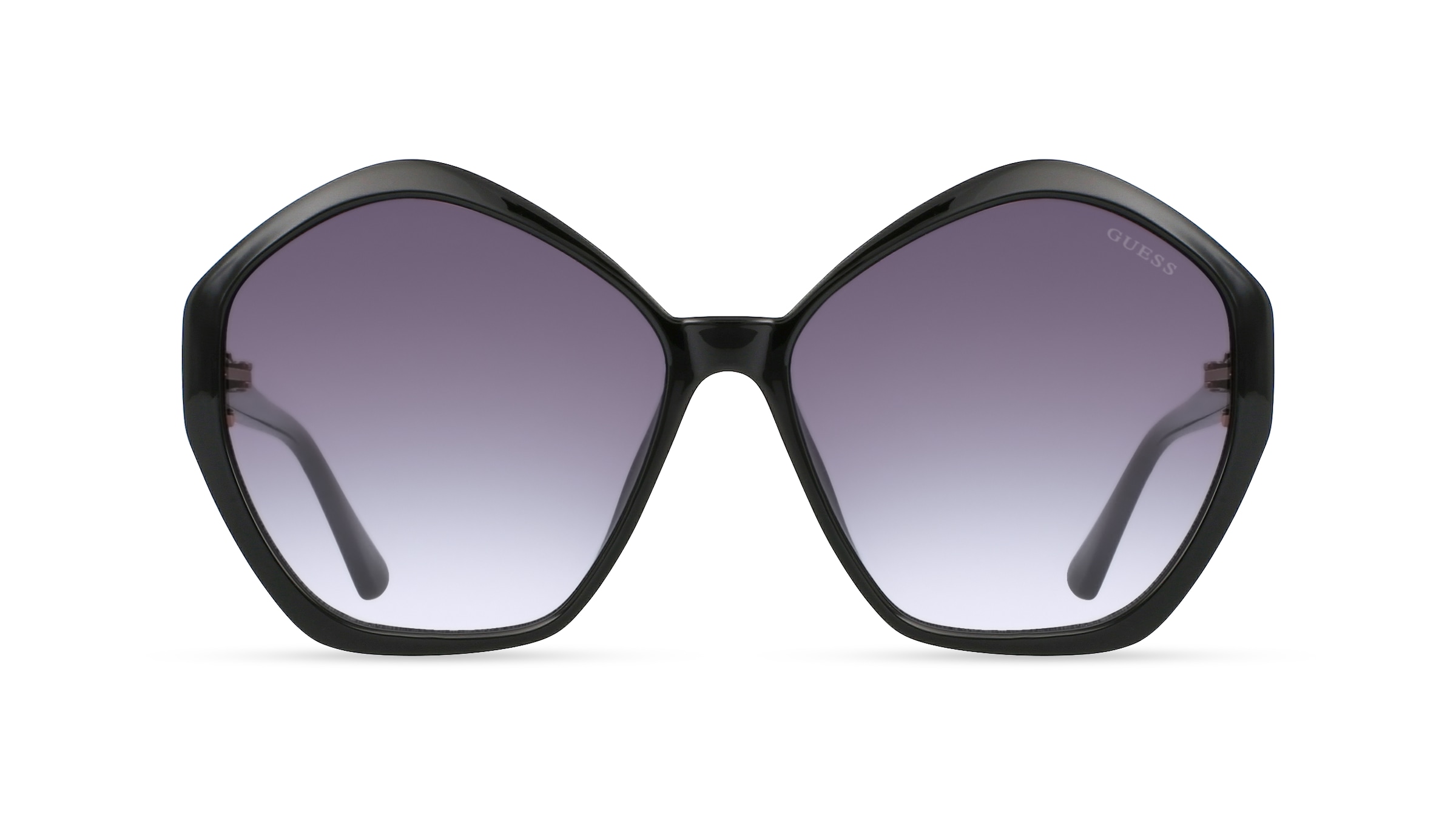 Guess GU7813 Damen-Sonnenbrille Vollrand Butterfly Kunststoff-Gestell, schwarz