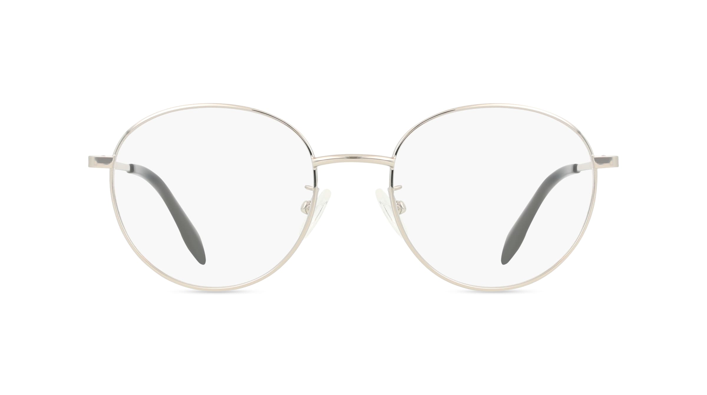 Alexander McQueen AM0414O Unisex-Brille inkl. Gläser Vollrand Rund Metall-Gestell 51mm/19mm/150mm, silber