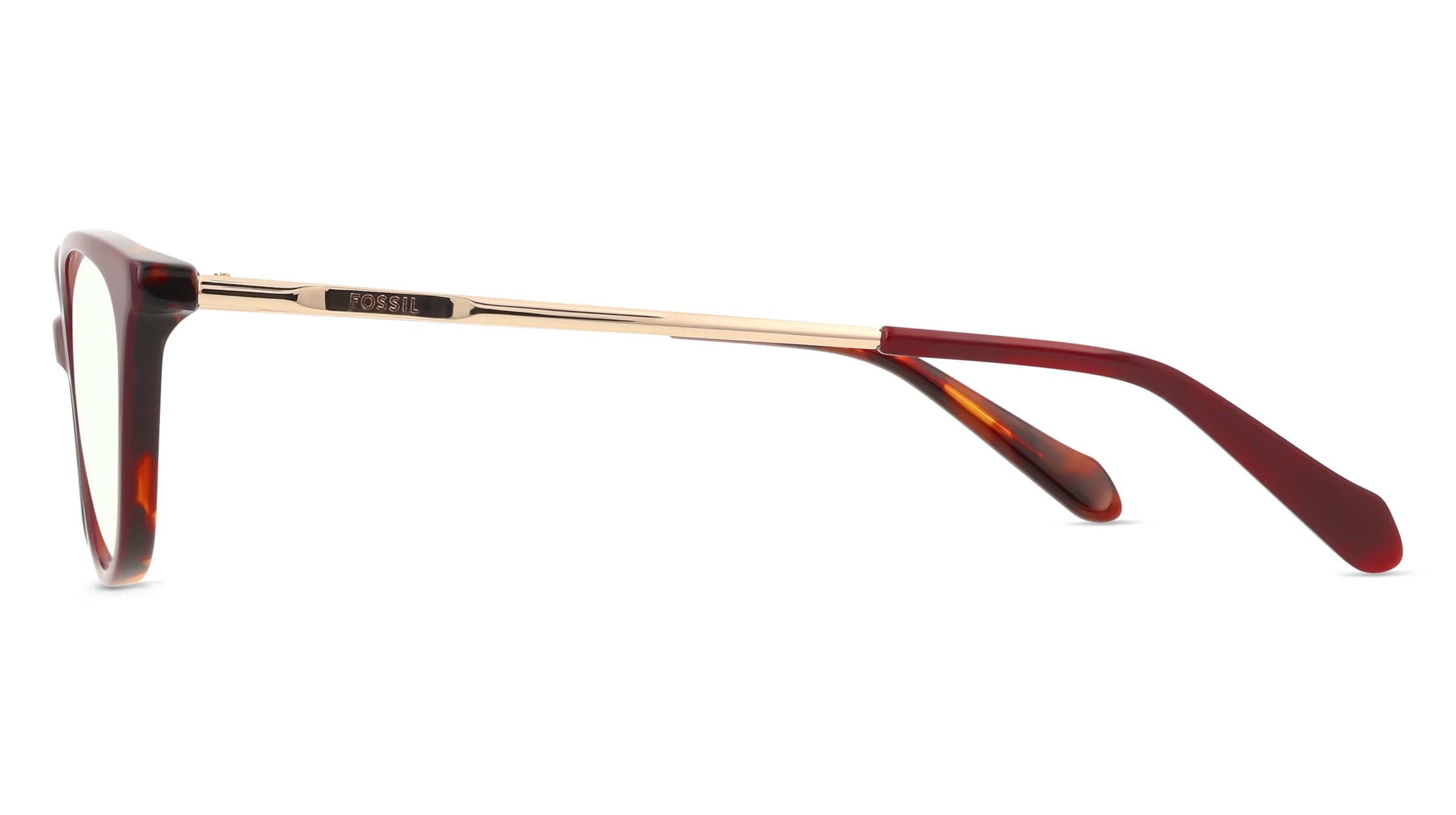 Thumbnail - Fossil FOS 7196 Damen-Brille inkl. Gläser Vollrand Oval Acetat-Gestell 52mm/16mm/140mm, rot