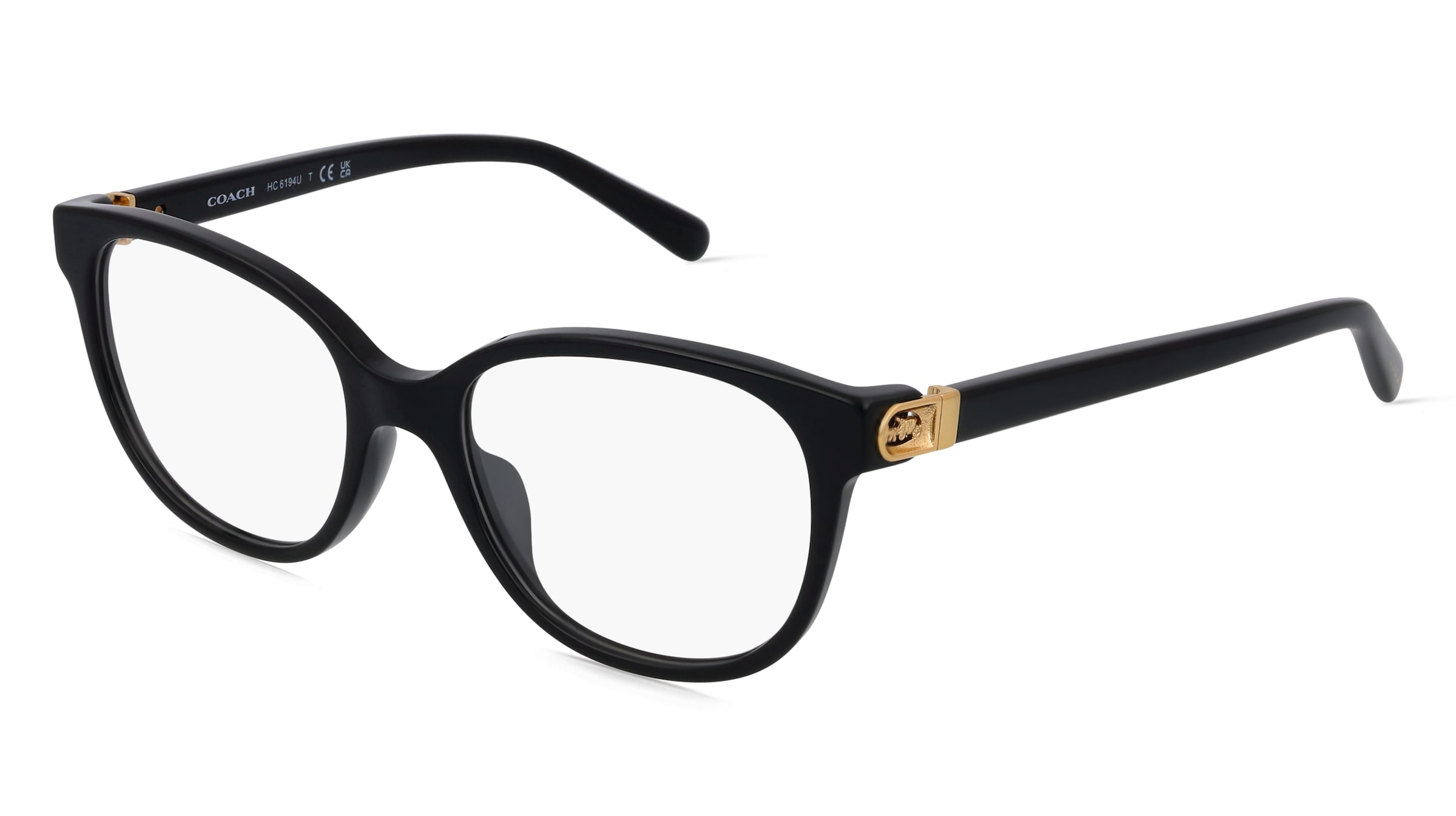 Coach HC6194U Damen-Brille inkl. Gläser Vollrand Quadratisch Acetat-Gestell 52/18/140, Schwarz