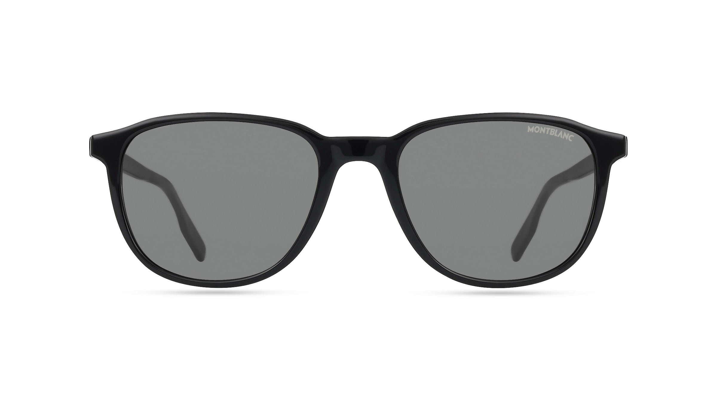 Montblanc MB0149S Herren-Sonnenbrille Vollrand Oval Kunststoff-Gestell, schwarz