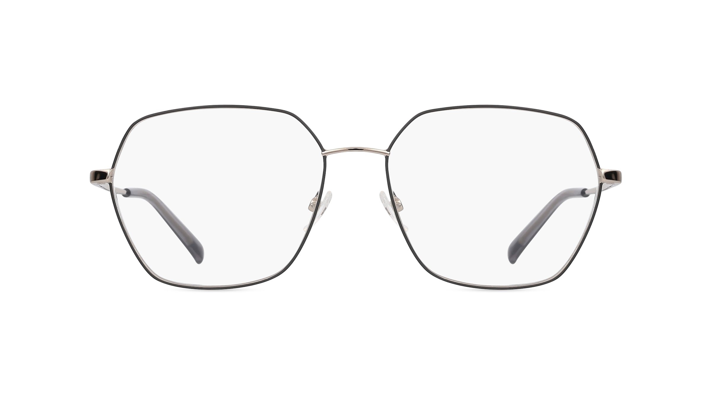 Fielmann MI 055 FA Damen-Brille inkl. Gläser Vollrand Eckig Edelstahl-Gestell 54mm/16mm/140mm, grau