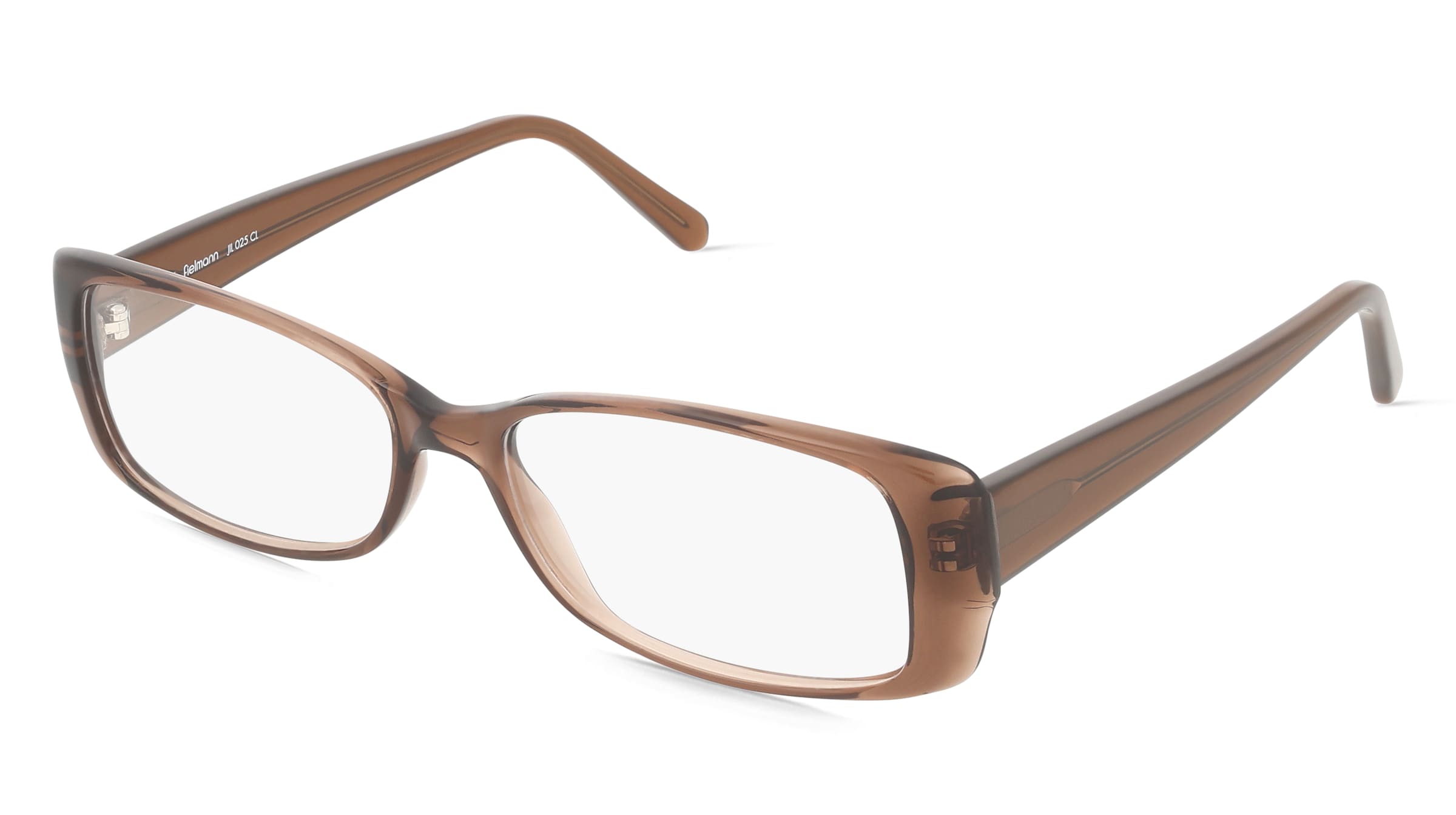 Fielmann JIL 025 CL Damen-Brille inkl. Gläser Vollrand Quadratisch Acetat-Gestell 54/16/135, Braun