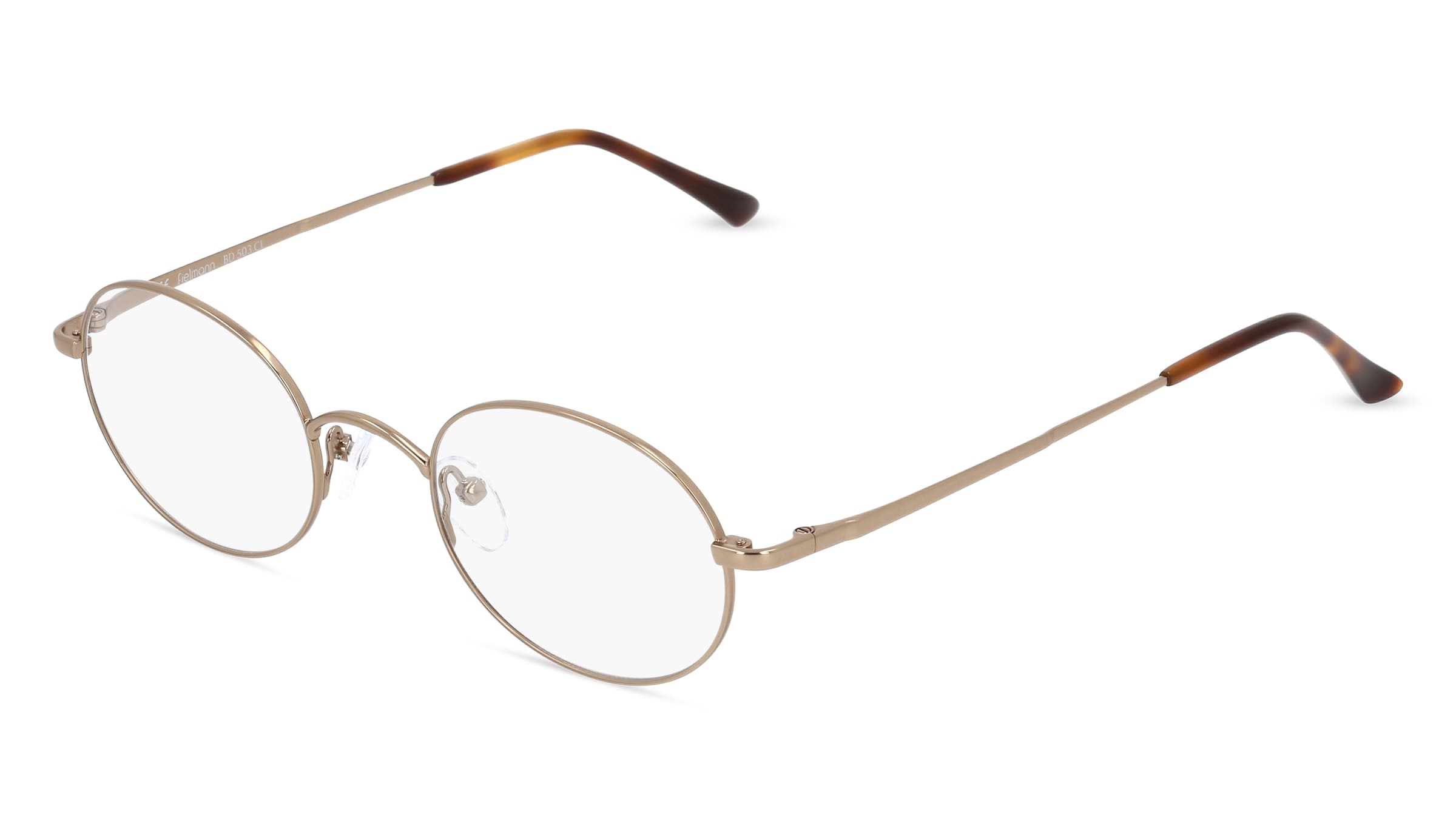 Fielmann BD 503 CL Unisex-Brille inkl. Gläser Vollrand Oval Edelstahl-Gestell 48/22/140, Gold