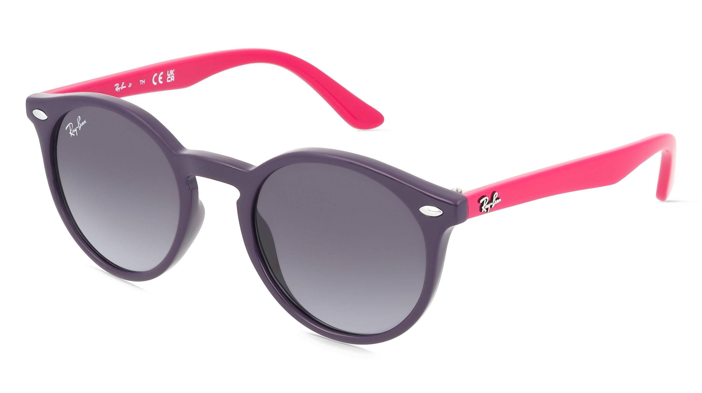 Ray-Ban Junior RJ 9064S Kinder-Sonnenbrille Vollrand Panto Kunststoff-Gestell, Lila