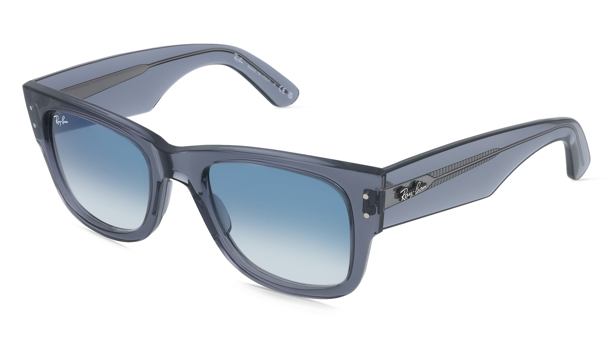 Ray-Ban RB0840SMEGA WAYFARER Unisex-Sonnenbrille Vollrand Quadratisch Kunststoff-Gestell, Grau