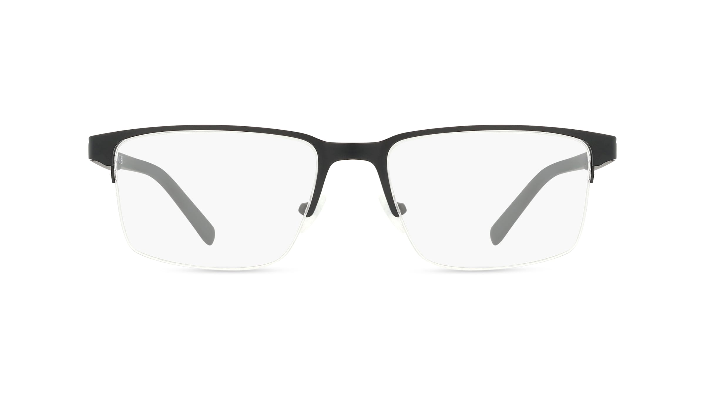 Lacoste L2279 Herren-Brille inkl. Gläser Halbrand Eckig Metall-Gestell 55mm/19mm/145mm, schwarz