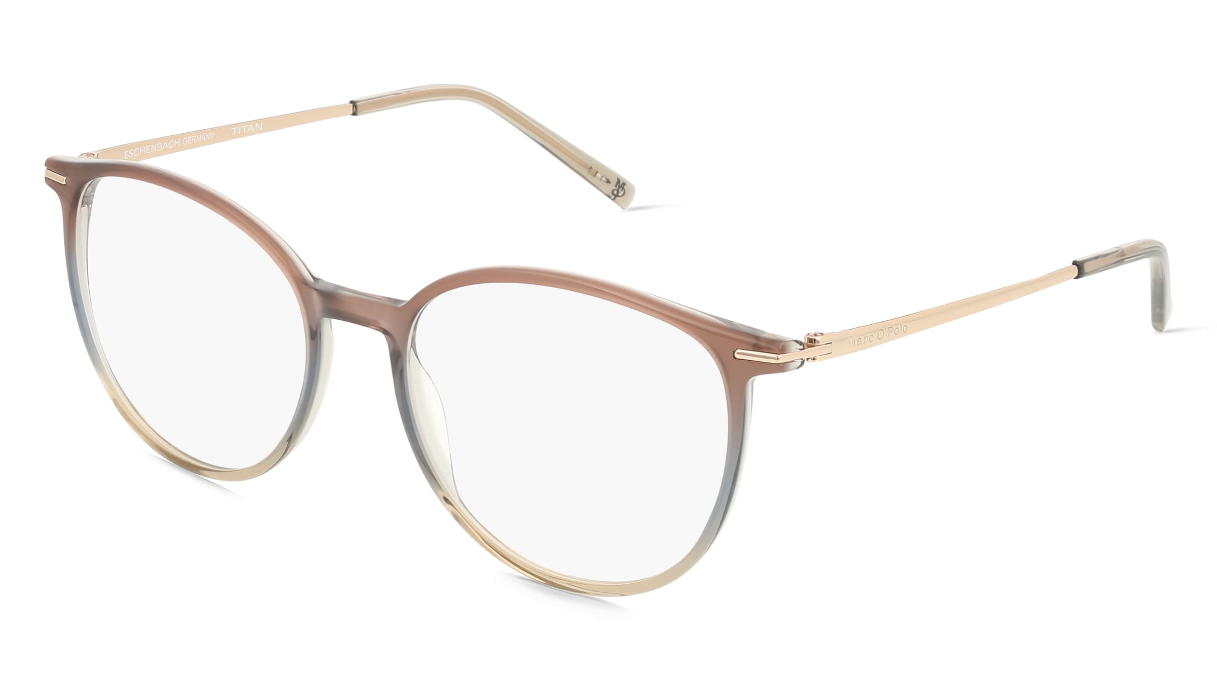 Marc O'Polo Eyewear 503148 Unisex-Brille inkl. Gläser Vollrand Panto Kunststoff-Gestell 51/17/140, Braun