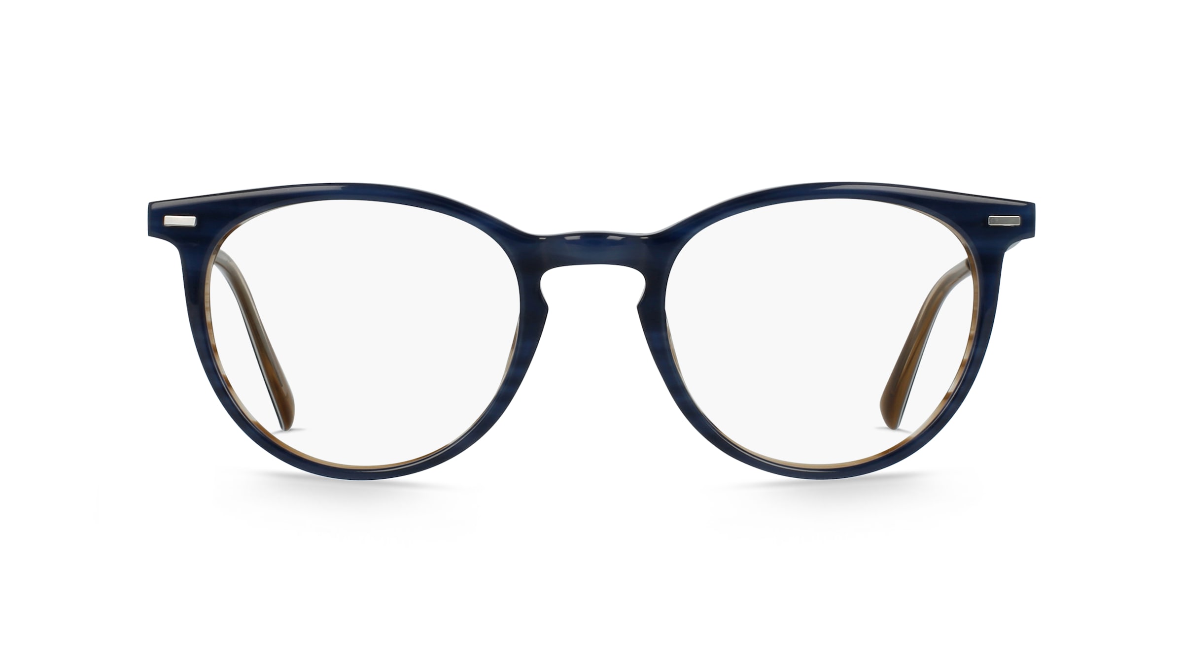 Fielmann BC 002 FLEX CL Damen-Brille inkl. Gläser Vollrand Panto Acetat-Gestell 48mm/18mm/135mm, blau