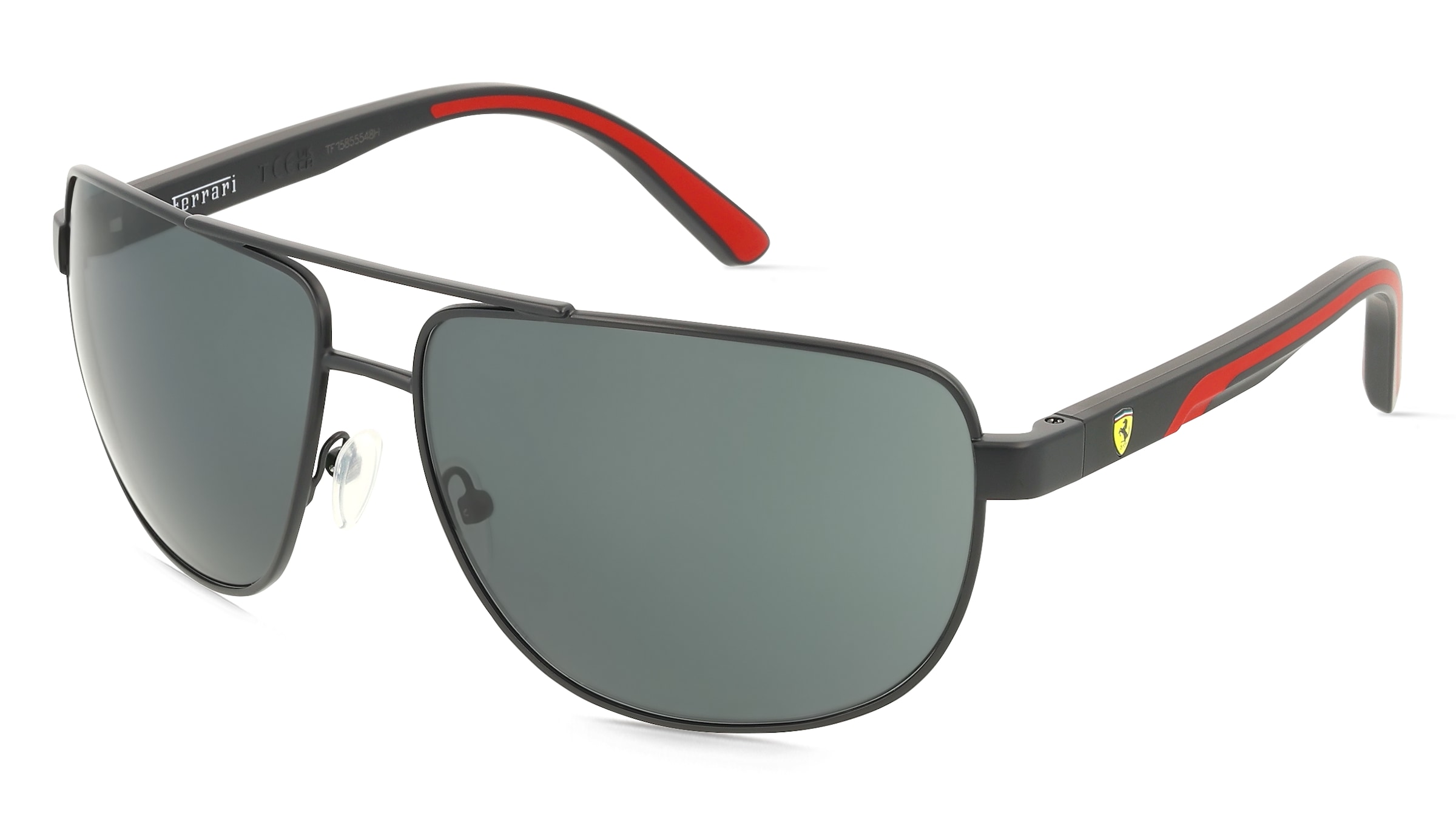 Scuderia Ferrari 0FZ5007 Herren-Sonnenbrille Vollrand Quadratisch Metall-Gestell, Schwarz