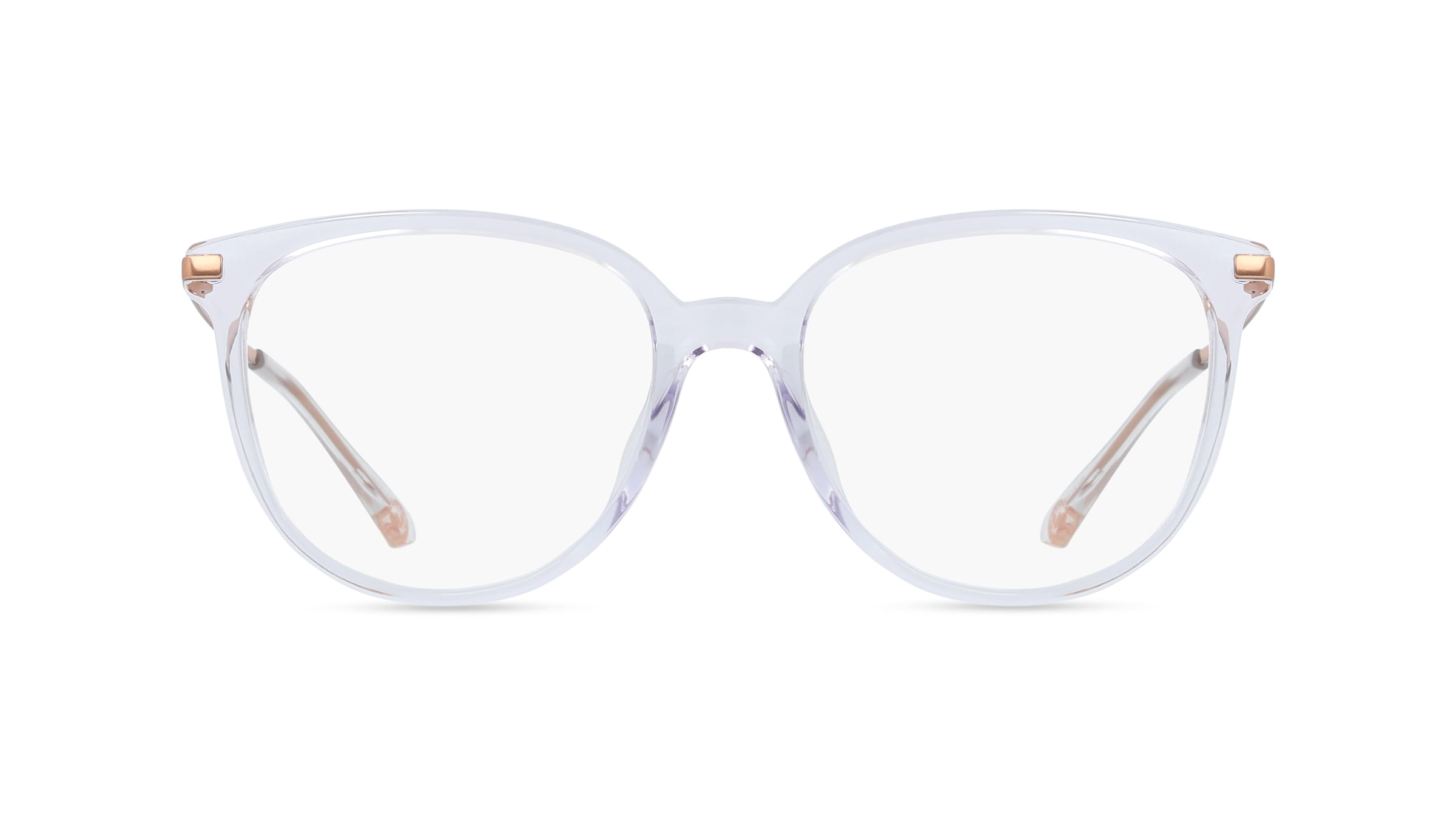 Michael Kors MK4106U WESTPORT Damen-Brille inkl. Gläser Vollrand Rund Kunststoff-Gestell 54/17/140, Transparent