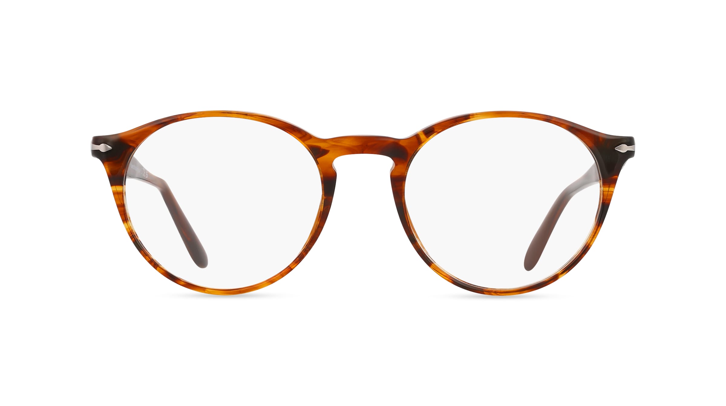 Persol 0PO3092V Herren-Brille inkl. Gläser Vollrand Panto Acetat-Gestell 48mm/19mm/145mm, braun