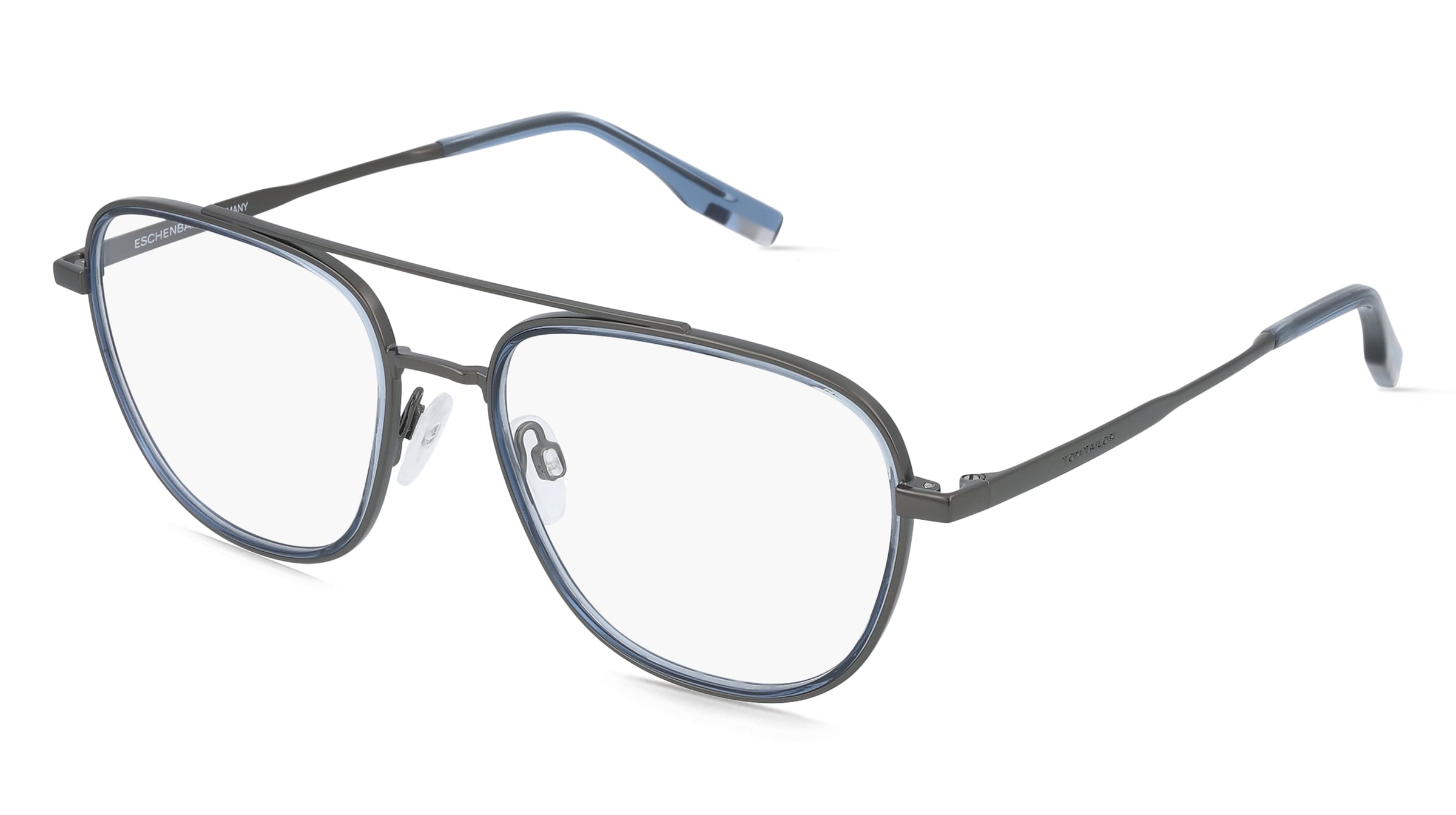 Tom Tailor 671019 Unisex-Brille inkl. Gläser Vollrand Pilot Acetat-Gestell 54/18/140, Grau