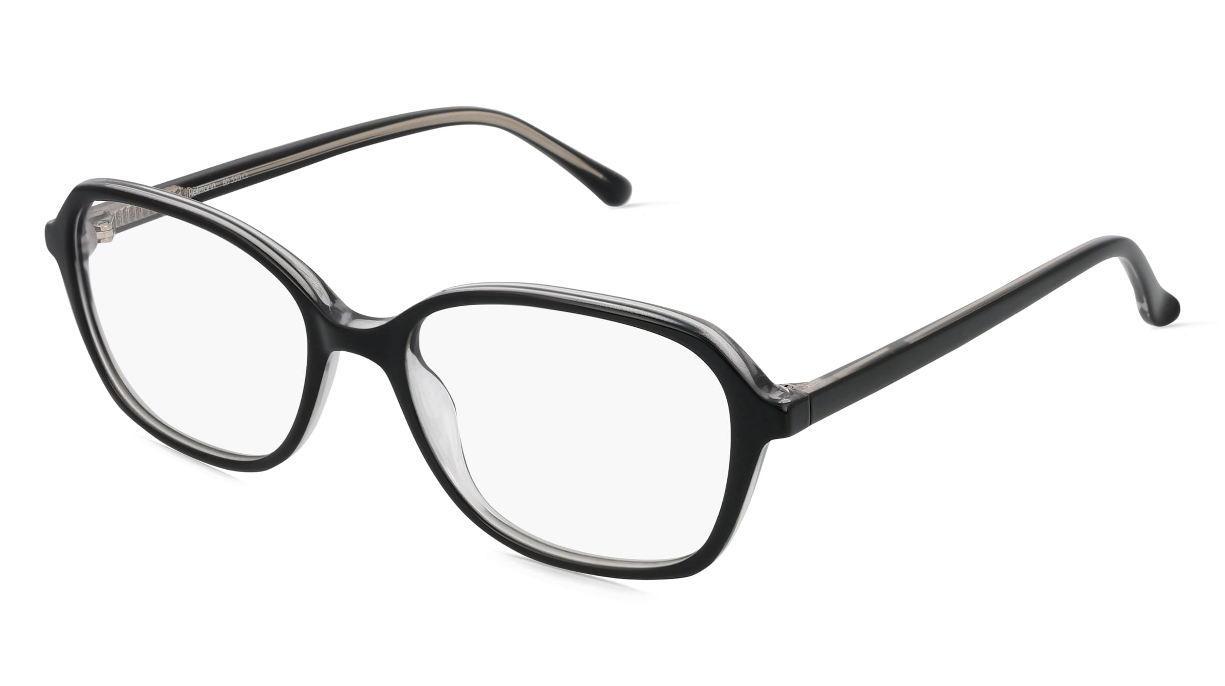 Fielmann BD 550 CL Damen-Brille inkl. Gläser Vollrand Quadratisch Propionat-Gestell 53/17/140, Schwarz