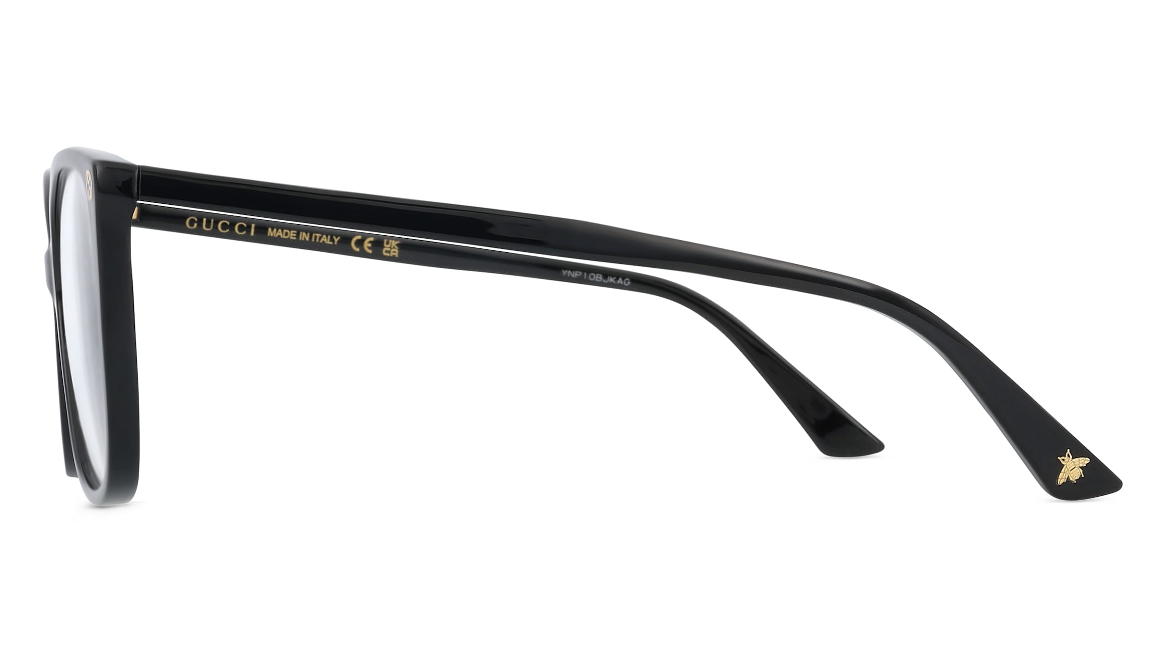 Thumbnail - Gucci GG0026O Unisex-Brille inkl. Gläser Vollrand Cat Eye Acetat-Gestell 53/17/140, schwarz