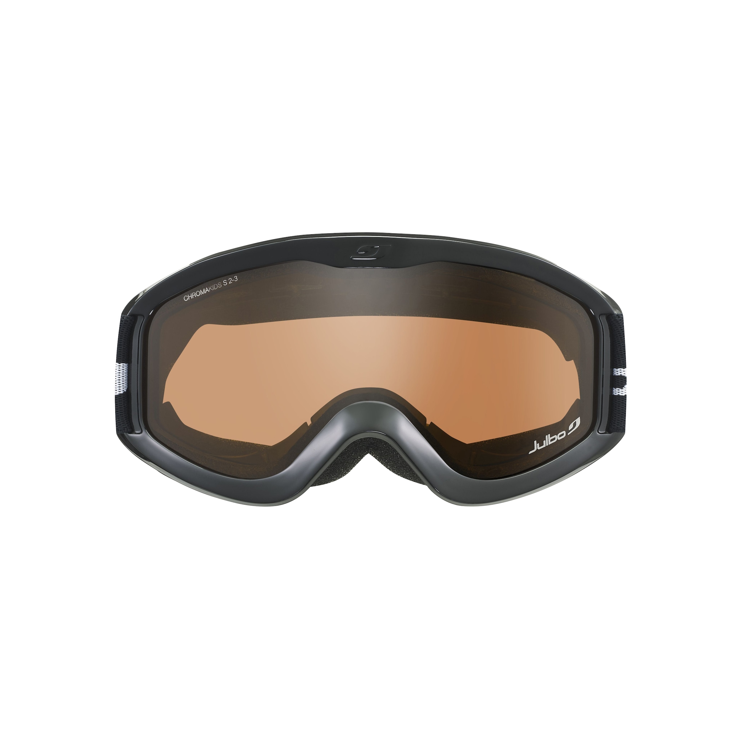 Julbo J8019 Jugend-Skibrille Vollrand Monoscheibe Kunststoff-Gestell, Schwarz