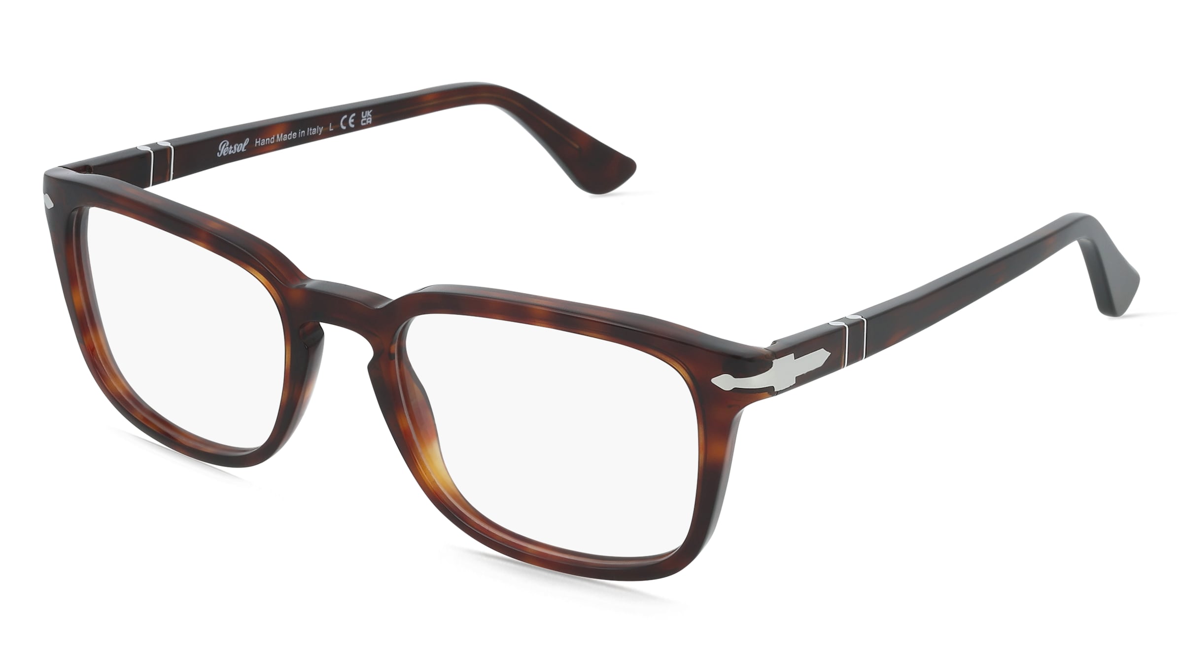 Persol 0PO3382V Unisex-Brille inkl. Gläser Vollrand Quadratisch Acetat-Gestell 52/19/145, Havanna