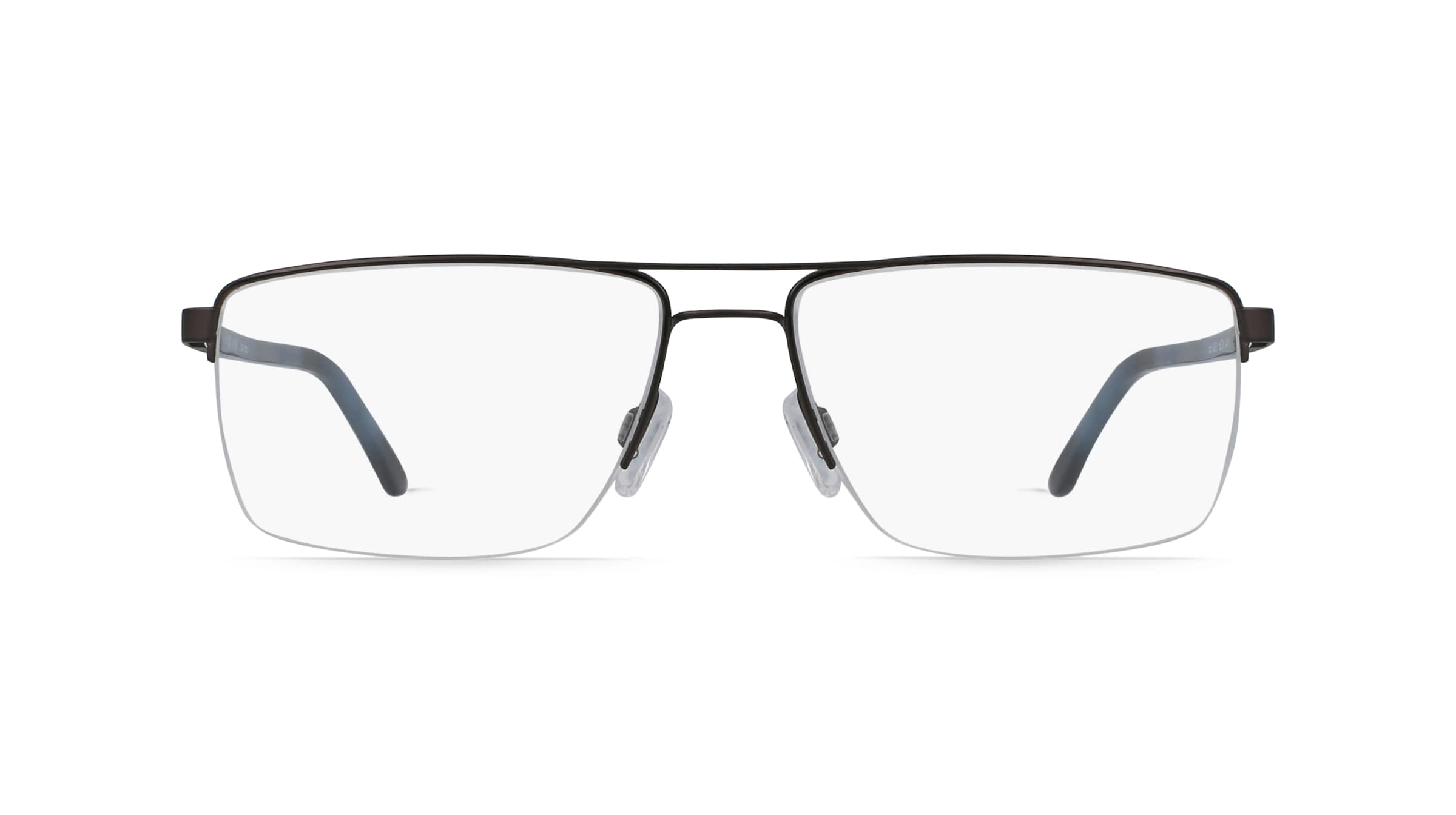 Fielmann 2194 FLEX CL Herren-Brille inkl. Gläser Halbrand Eckig Titan-Gestell 56mm/16mm/145mm, grau