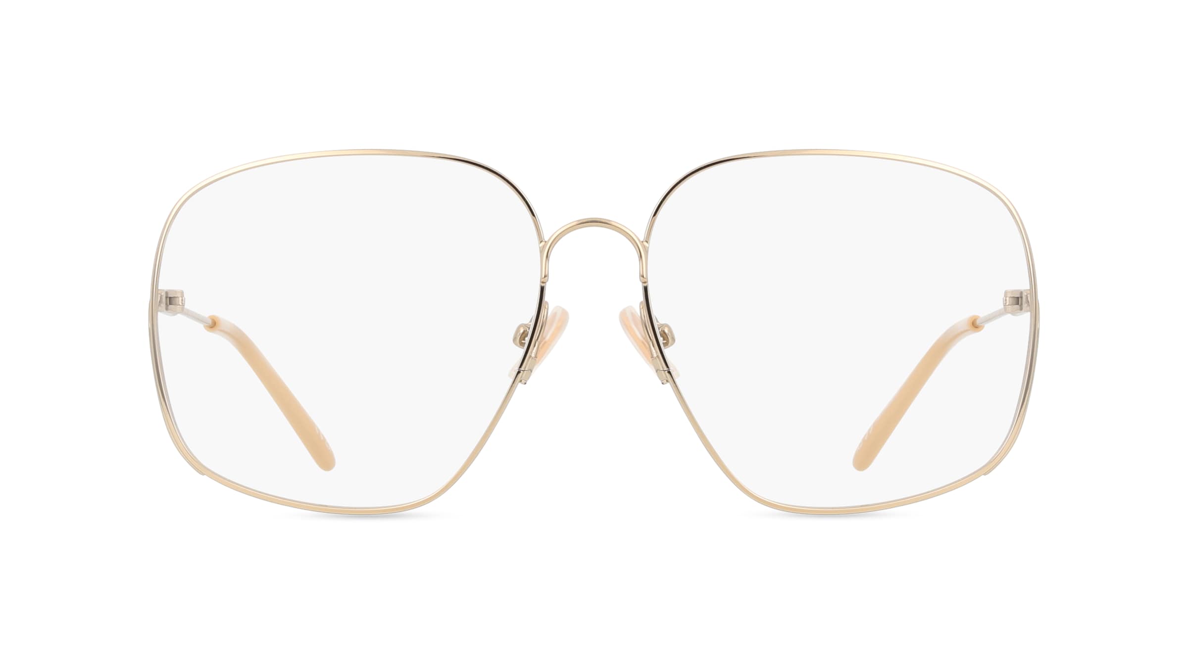 Chloé CH0165O Unisex-Brille inkl. Gläser Vollrand Eckig Metall-Gestell 58mm/15mm/135mm, gold