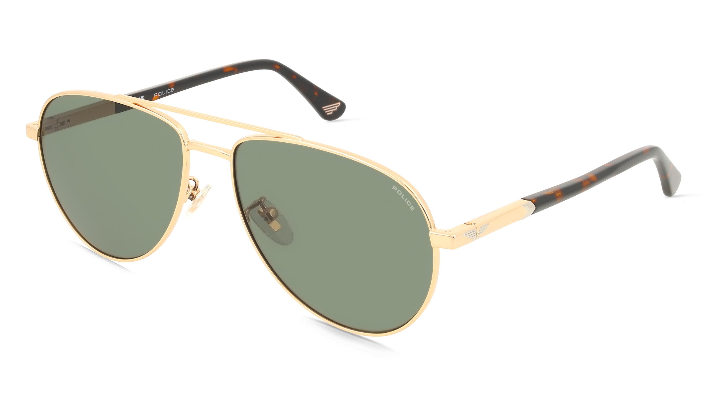 Police SPLR77 Herren-Sonnenbrille Vollrand Pilot Edelstahl-Gestell, Pink