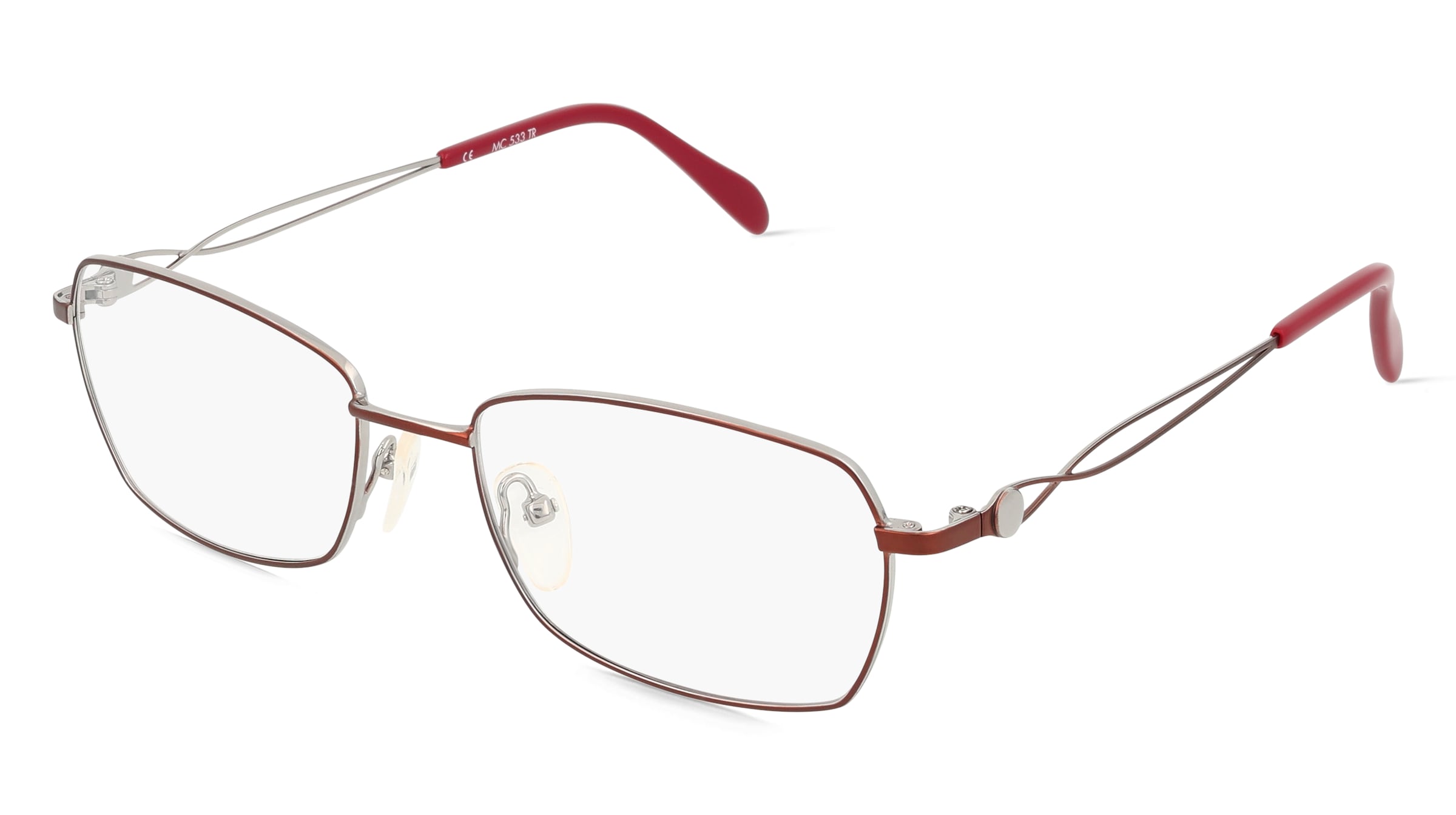 Fielmann MC 533 TR Damen-Brille inkl. Gläser Vollrand Quadratisch Metall-Gestell 52/17/135, Grau