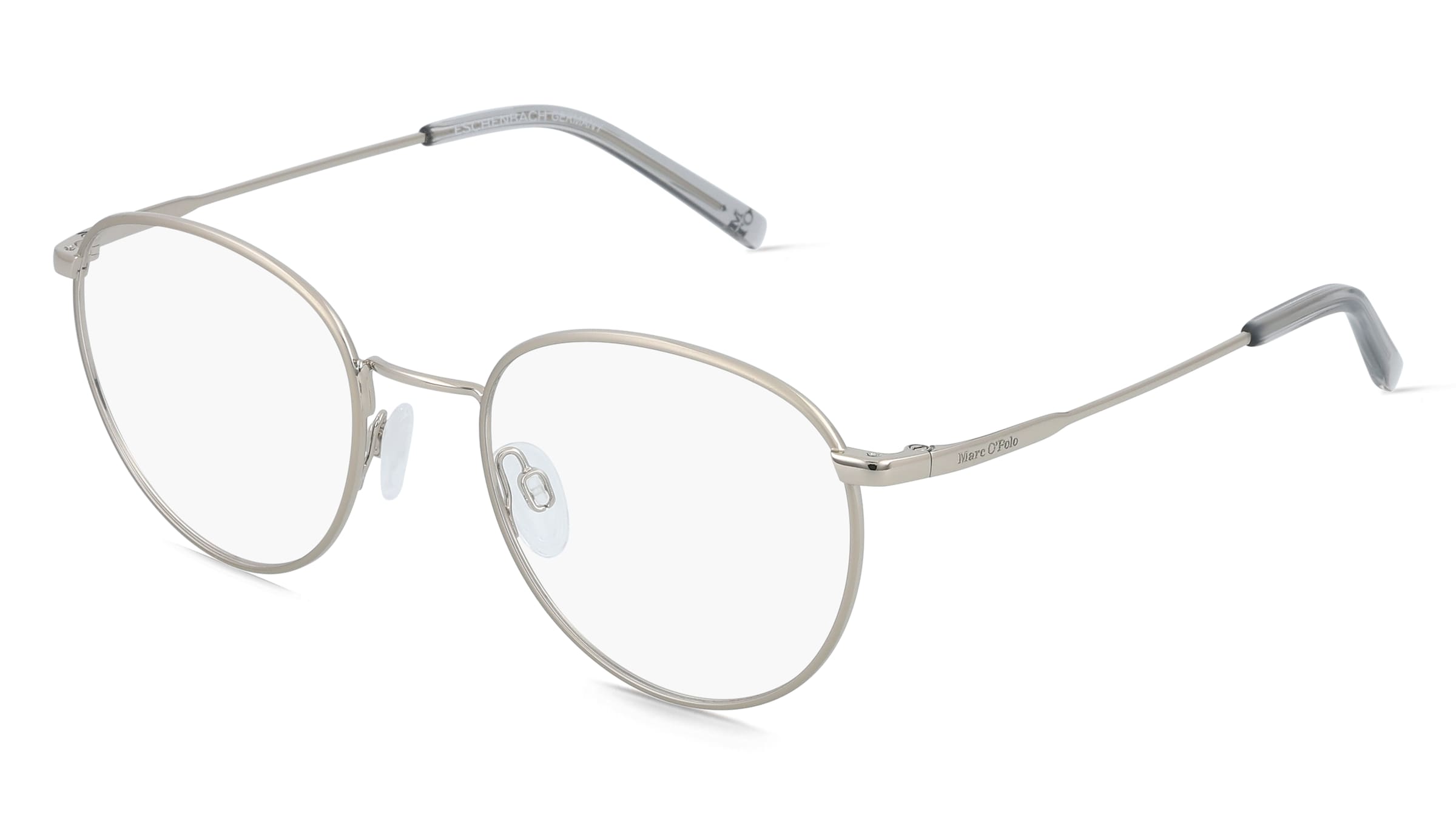 Marc O’Polo Eyewear 502222 Unisex-Brille inkl. Gläser Vollrand Panto Metall-Gestell 49/19/140, Grau