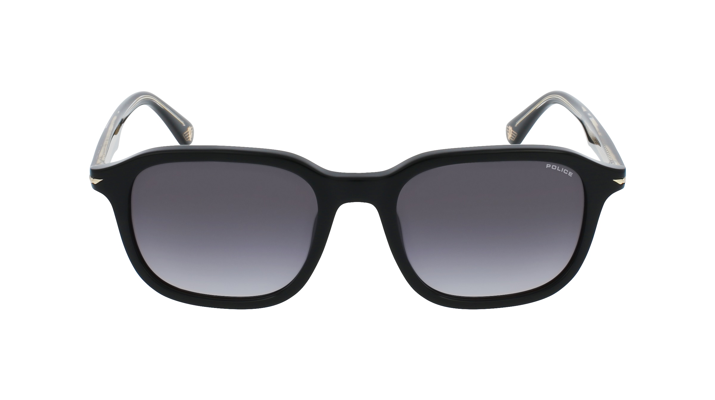 Police SPLL81 Herren-Sonnenbrille Vollrand Eckig Acetat-Gestell, schwarz