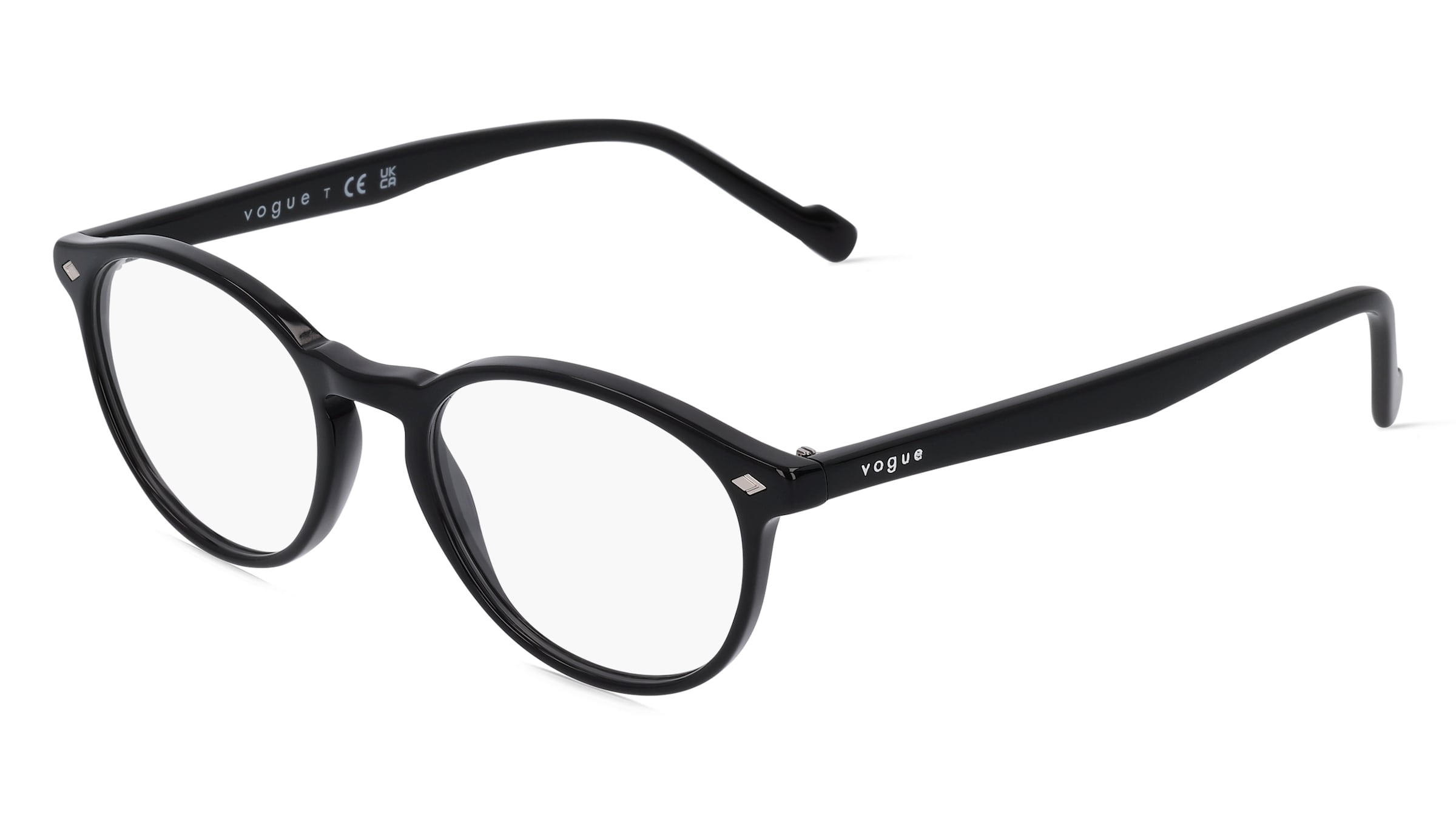 Vogue VO5326 Herren-Brille inkl. Gläser Vollrand Oval Acetat-Gestell 49/19/145, Schwarz