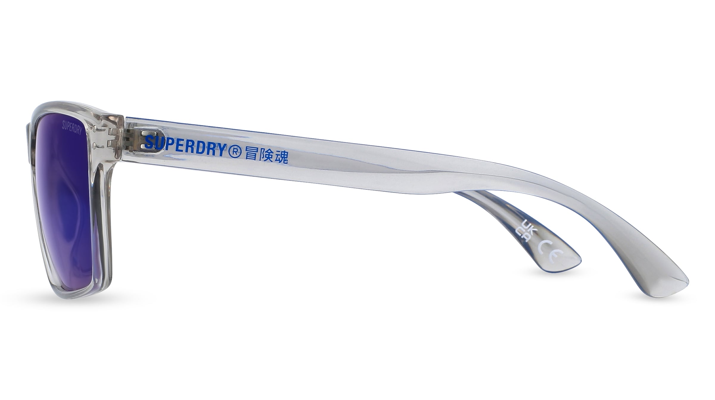Thumbnail - Superdry KOBE Unisex-Sonnenbrille Vollrand Eckig Kunststoff-Gestell, grau