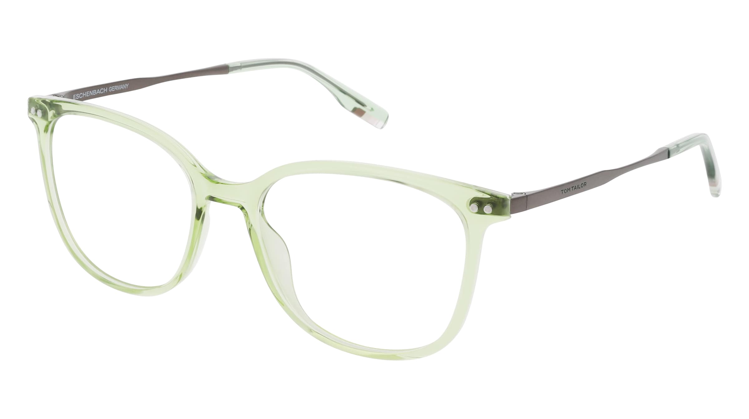 Tom Tailor 671006 Damen-Brille inkl. Gläser Vollrand Quadratisch Acetat-Gestell 53/17/140, Grün