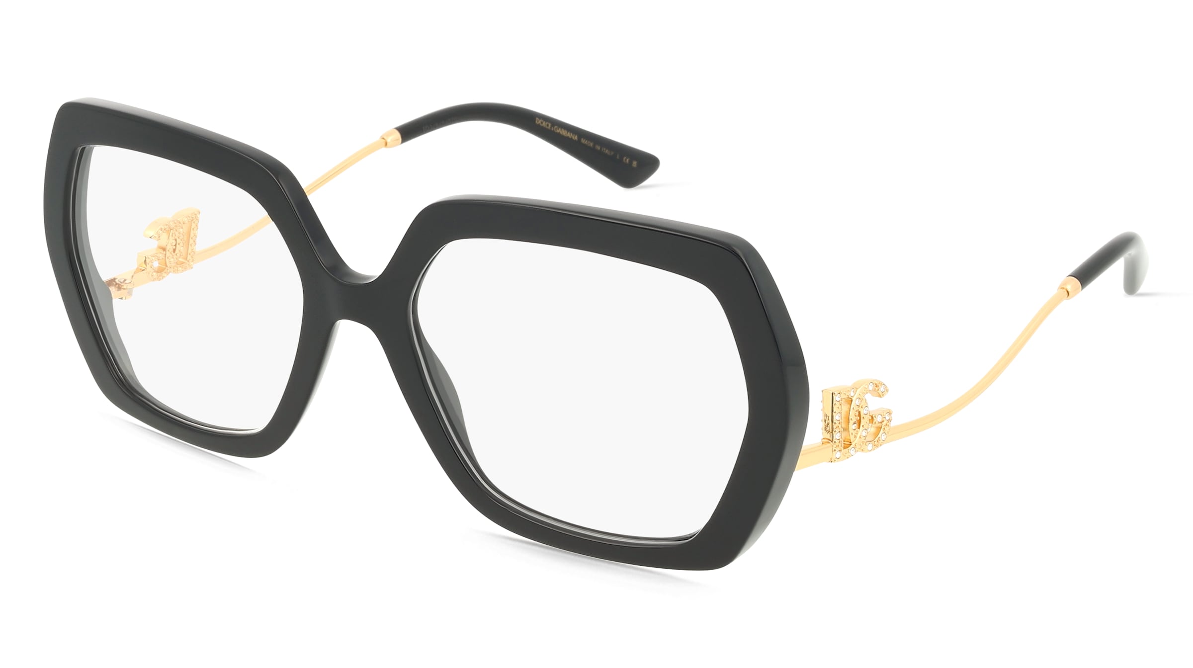 Dolce&amp;Gabbana 0DG3390B Damen-Brille inkl. Gläser Vollrand Quadratisch Acetat-Gestell 56/18/145, Schwarz