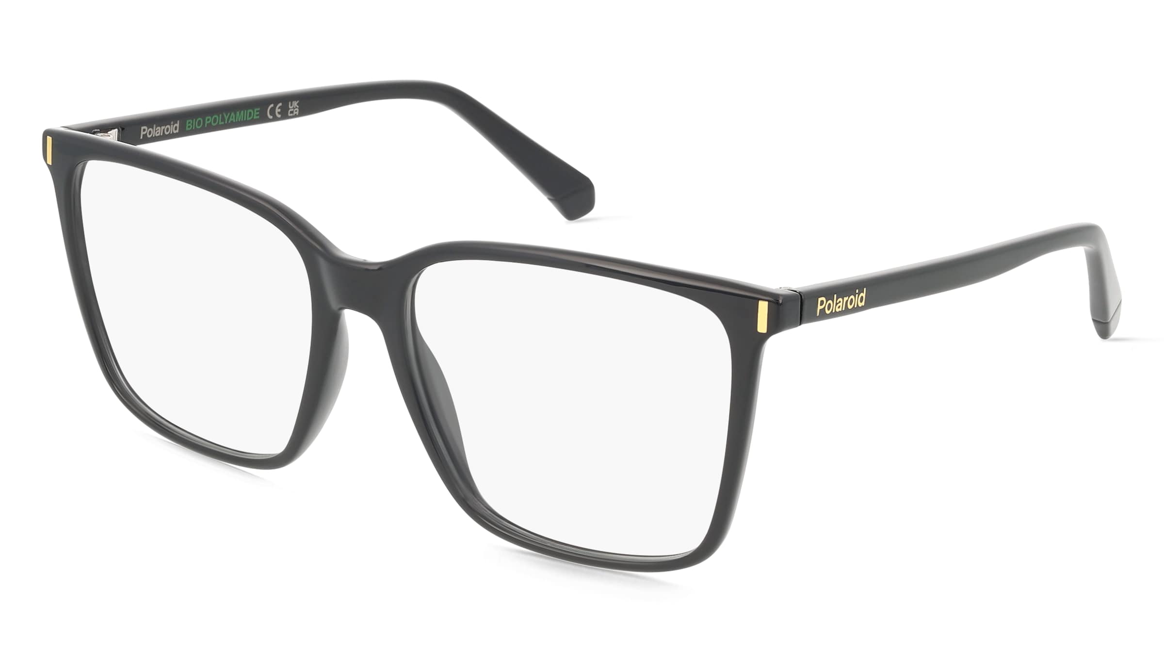 Polaroid PLD D537 Damen-Brille inkl. Gläser Vollrand Eckig Kunststoff-Gestell 55/16/140, Schwarz