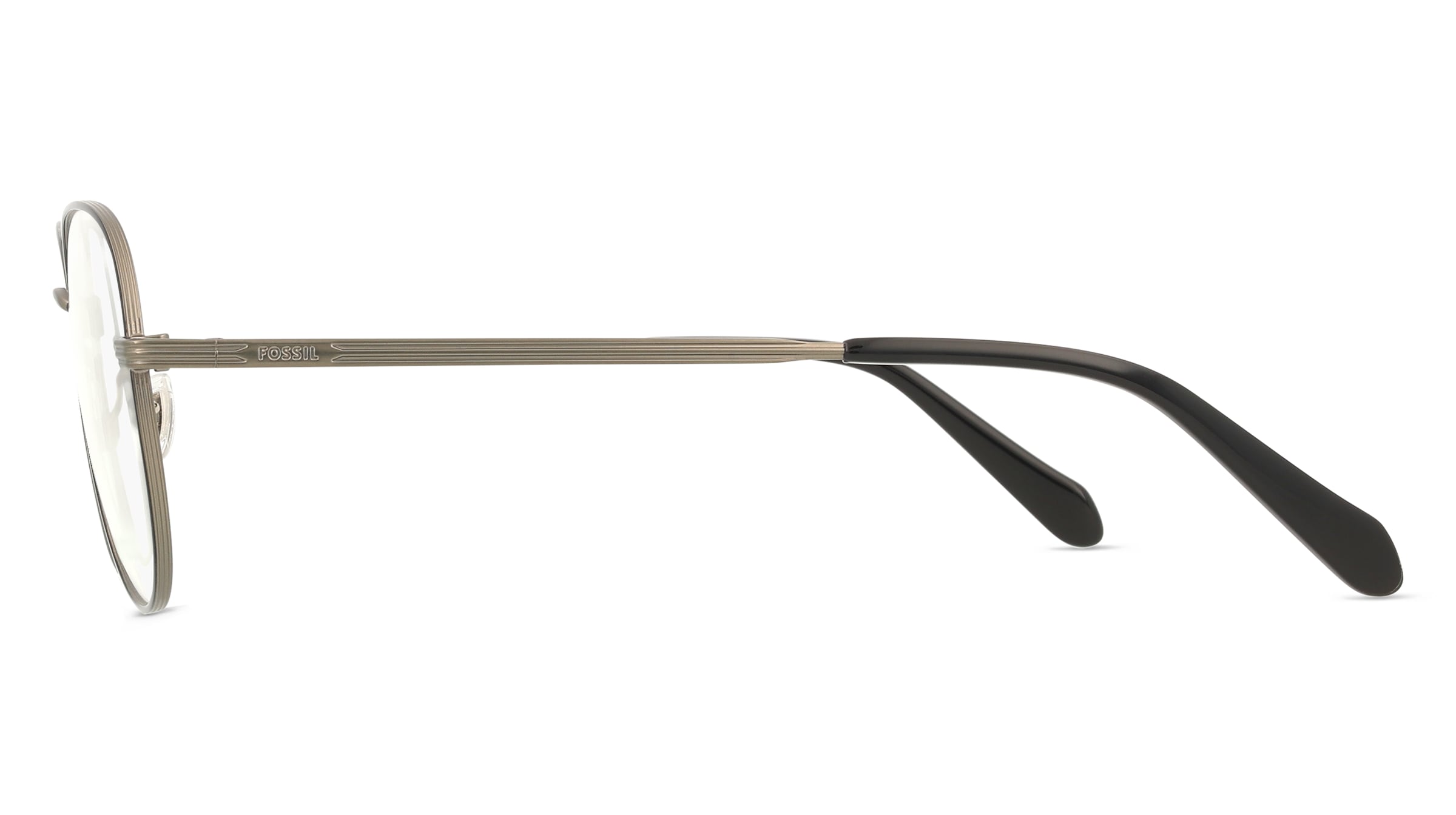 Thumbnail - Fossil 7206G Herren-Brille inkl. Gläser Vollrand Pilot Edelstahl-Gestell 56/15/145, schwarz