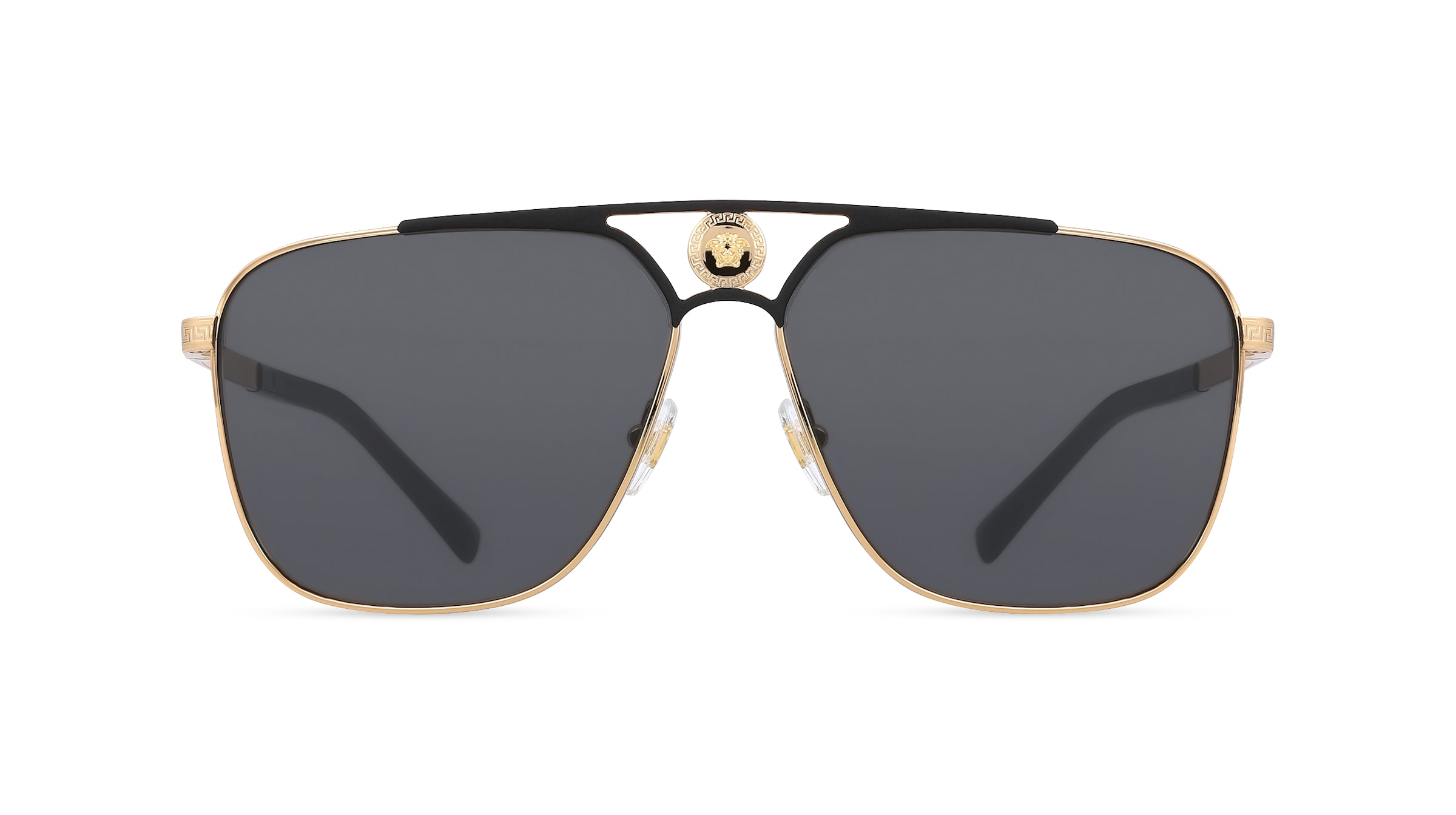 Versace VE2238 Herren-Sonnenbrille Vollrand Pilot Metall-Gestell, gold