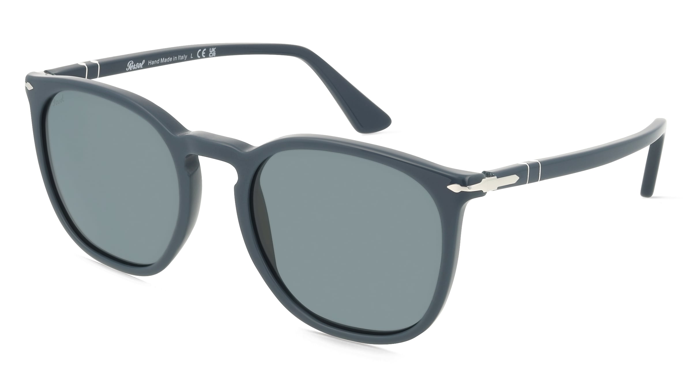 Persol 0PO3316S Unisex-Sonnenbrille Vollrand Eckig Acetat-Gestell, Blau