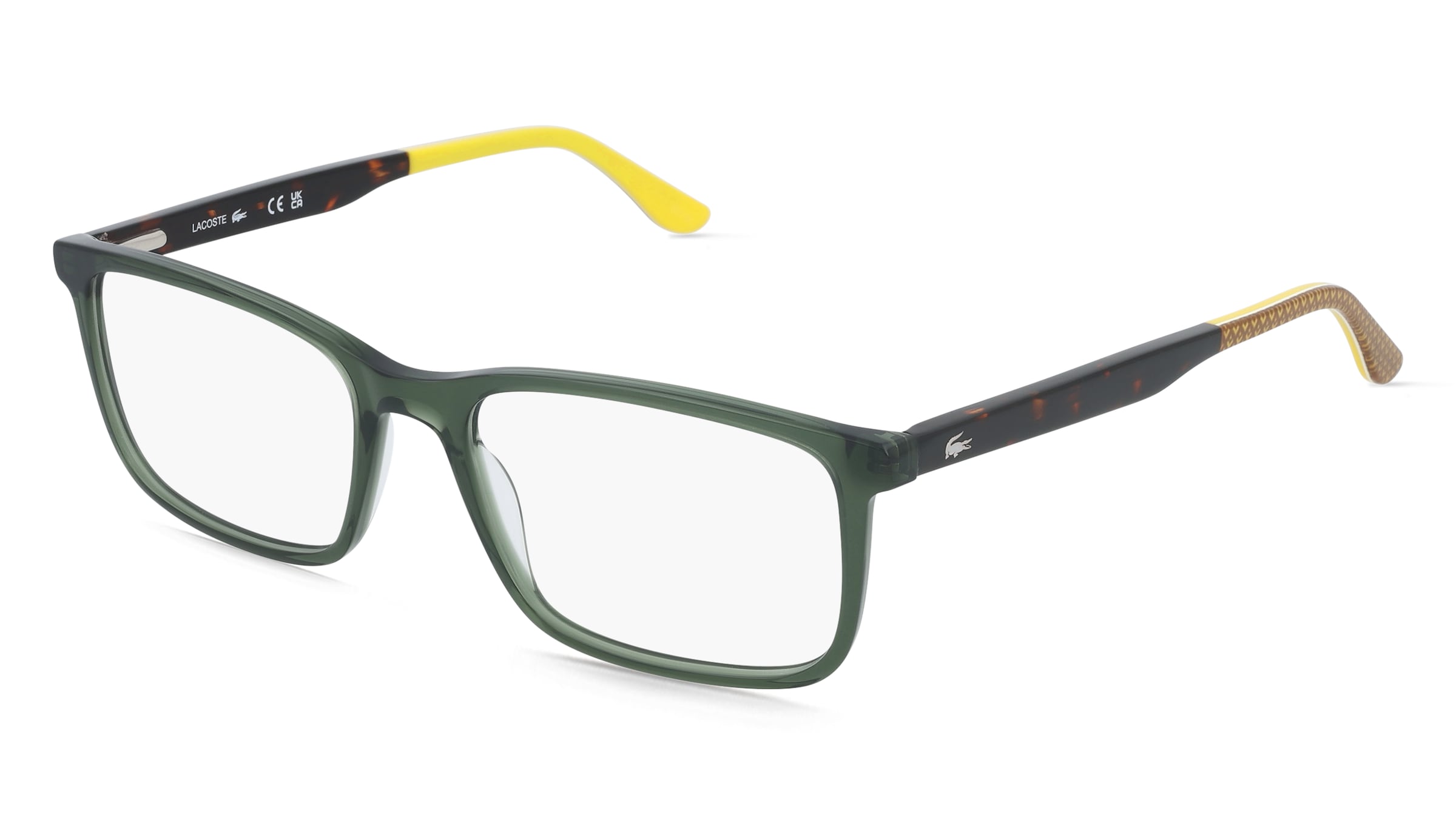 Lacoste L2993 N Herren-Brille inkl. Gläser Vollrand Eckig Acetat-Gestell 54/18/150, Grün
