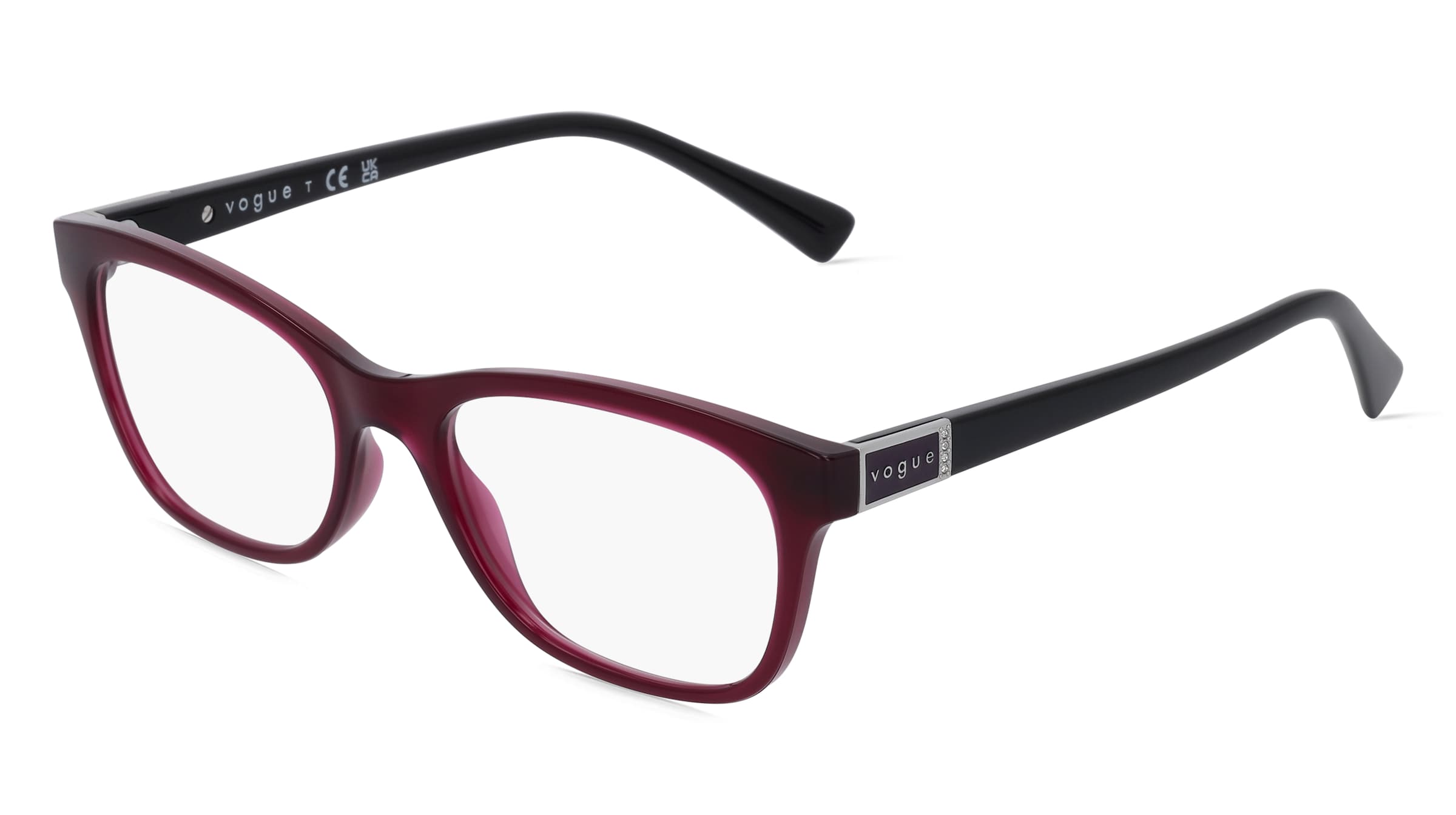 Vogue VO5424B Damen-Brille inkl. Gläser Vollrand Quadratisch Acetat-Gestell 53/18/140, Rot