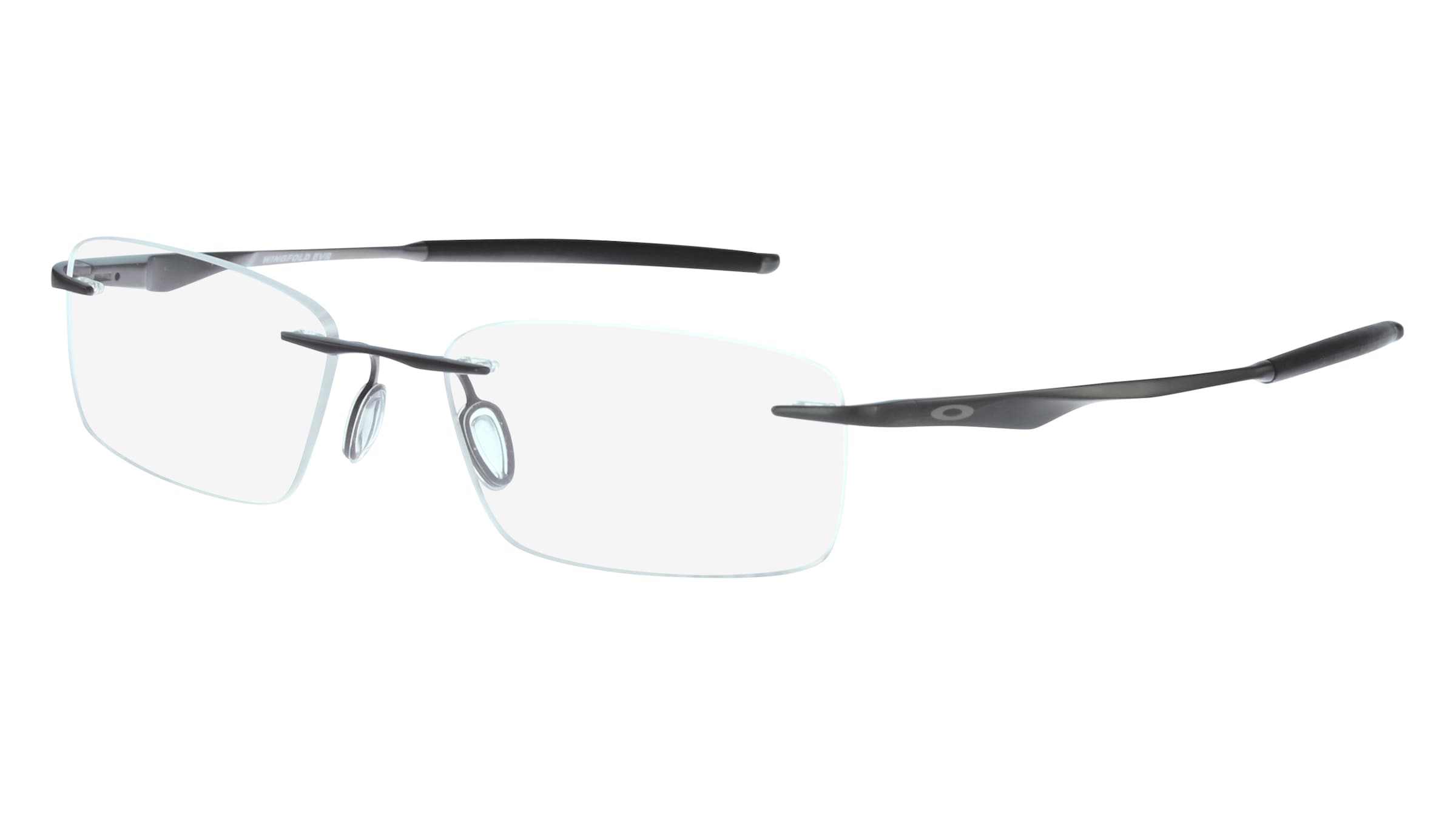 Oakley OX5118 Herren-Brille inkl. Gläser Randlos Quadratisch Titan-Gestell 53/18/139, Grau